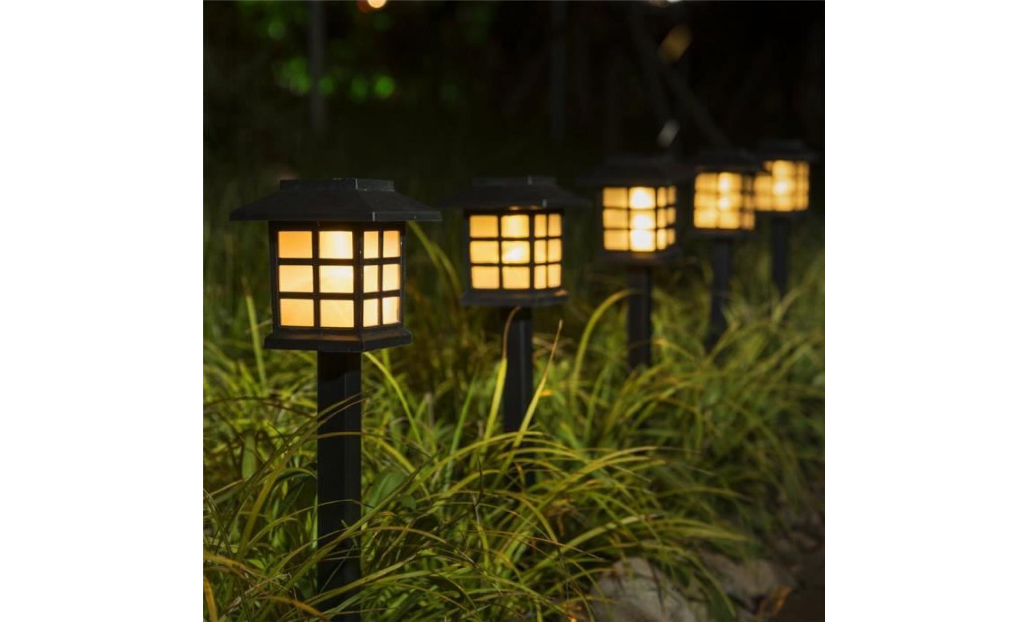 2pcs solaire lampe led extérieur jardin lampes de pelouse chemin du paysage de la lampe hua2677 pas cher