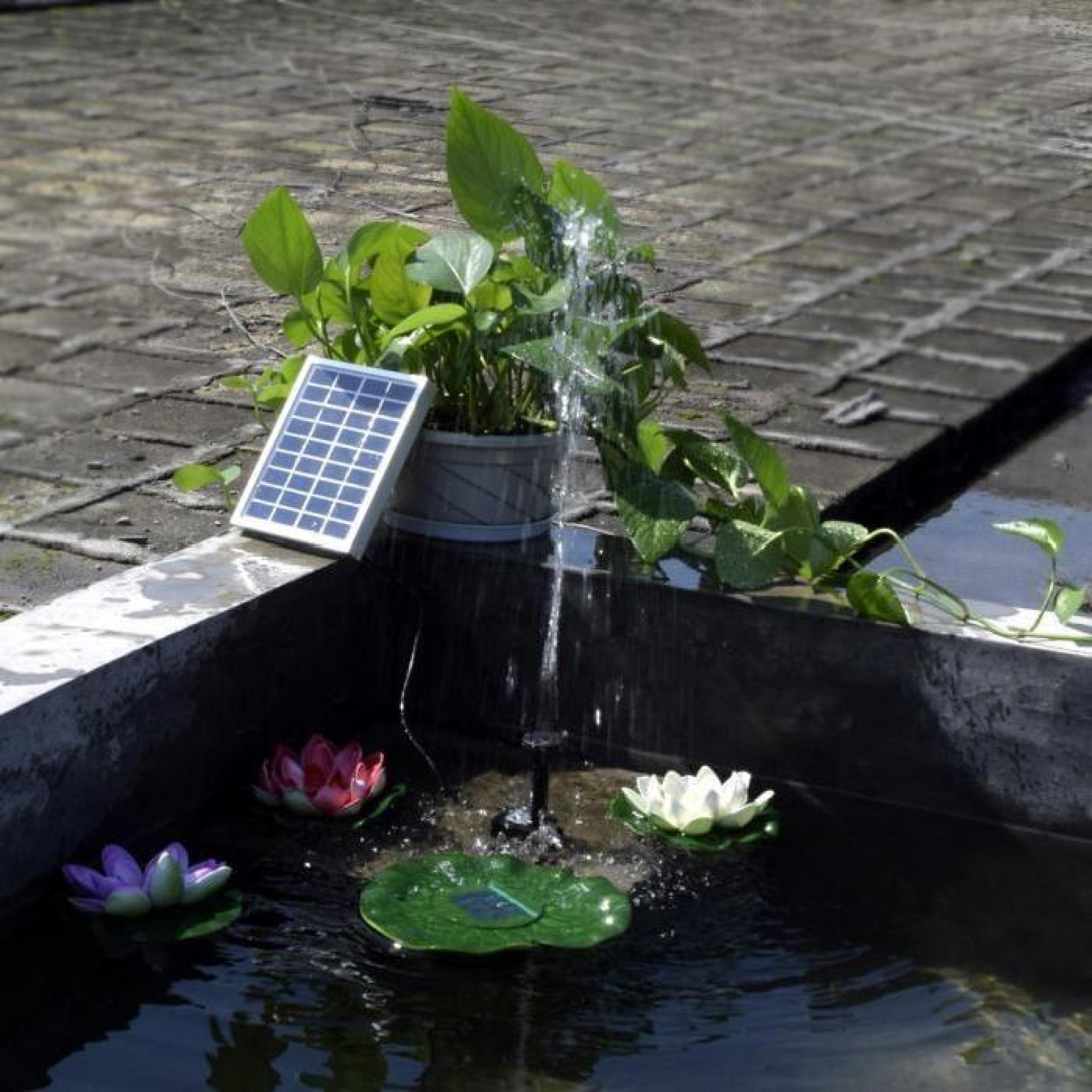 2W Fontaine Solaire/Pompe à eau solaire/Pompe Submersible pour jardin ou bassin pas cher