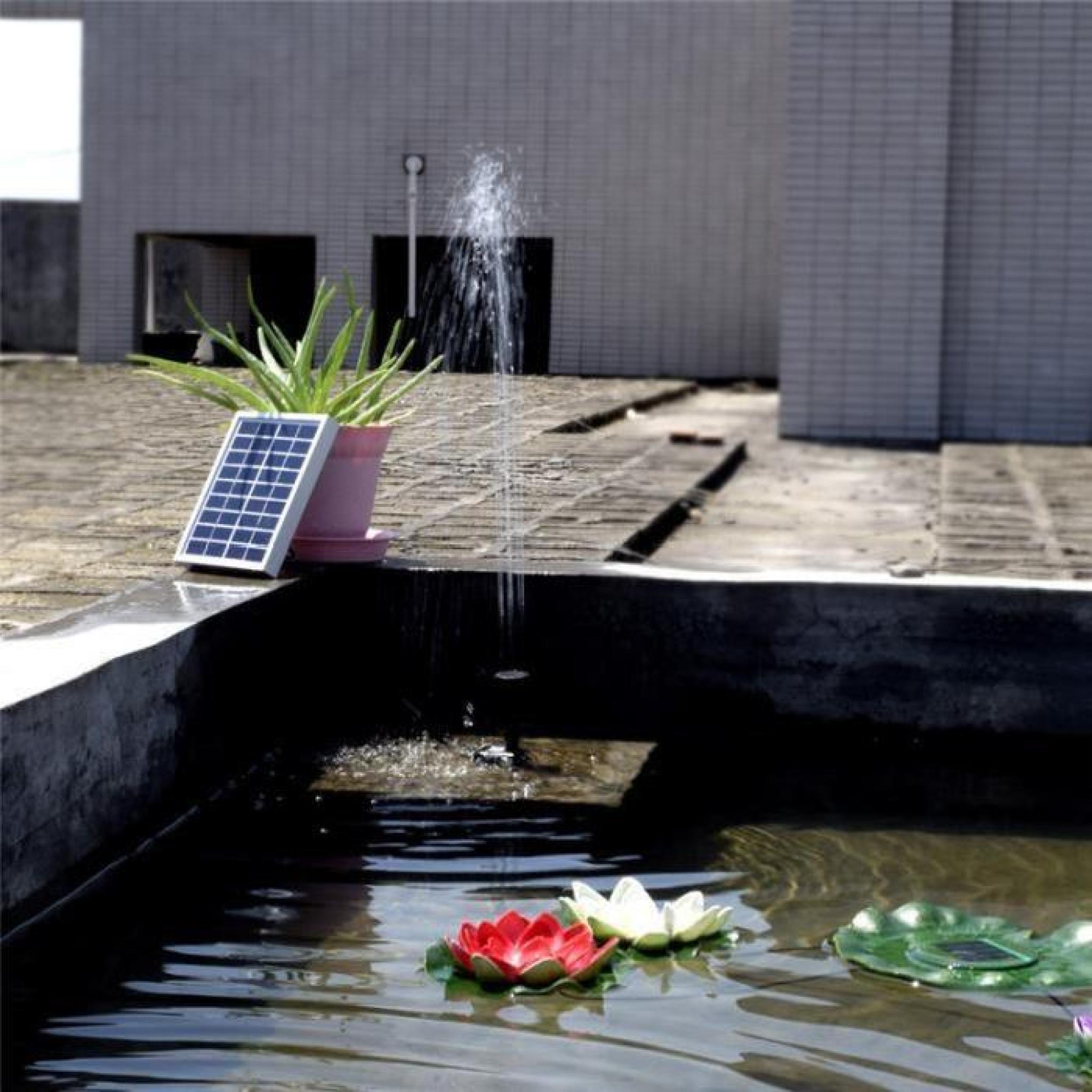2W Fontaine Solaire/Pompe à eau solaire/Pompe Submersible pour jardin ou bassin pas cher