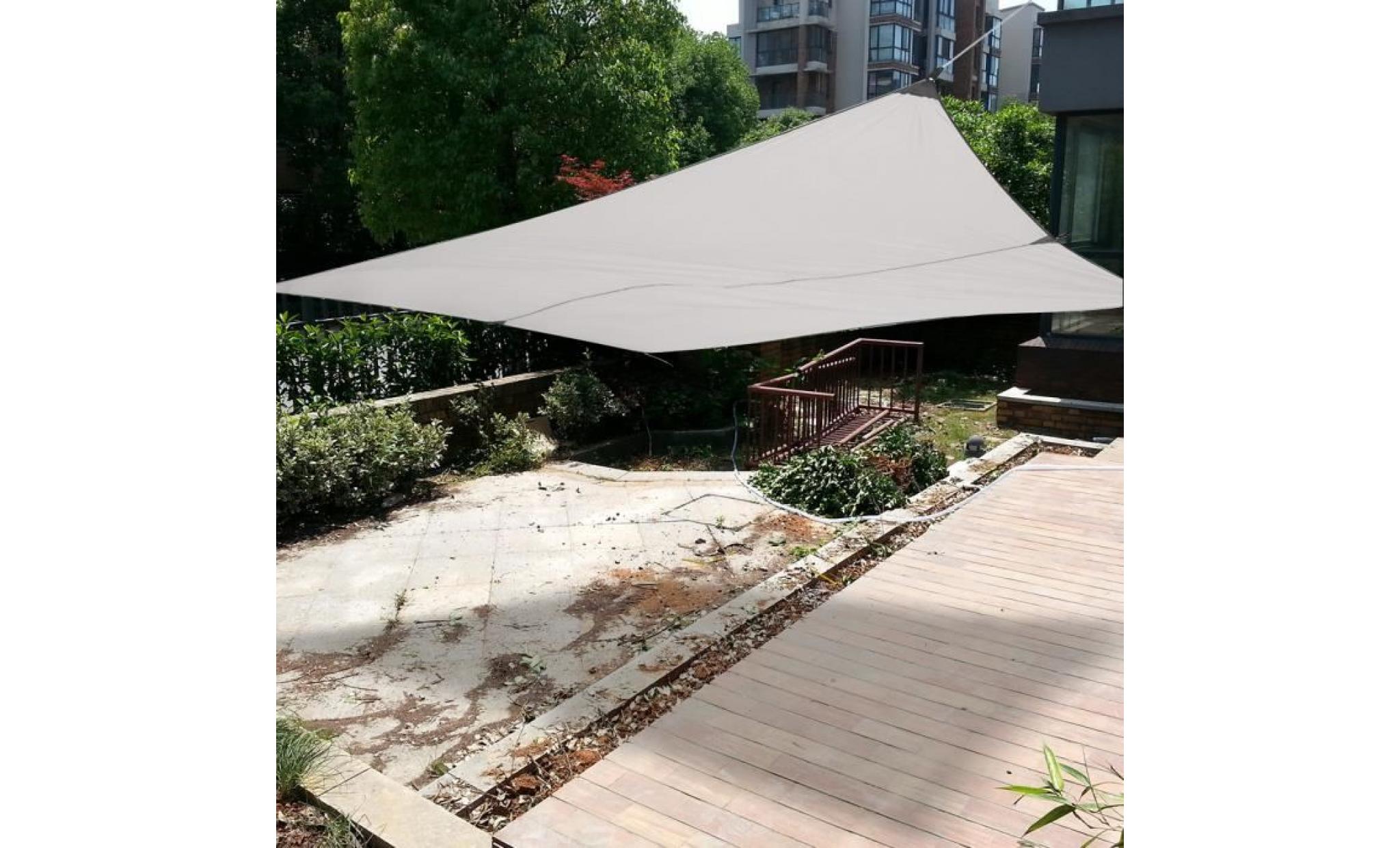 3*4m voile d'ombrage toile solaire rectangulaire polyester auvent extérieur jardin patio   rouge pas cher
