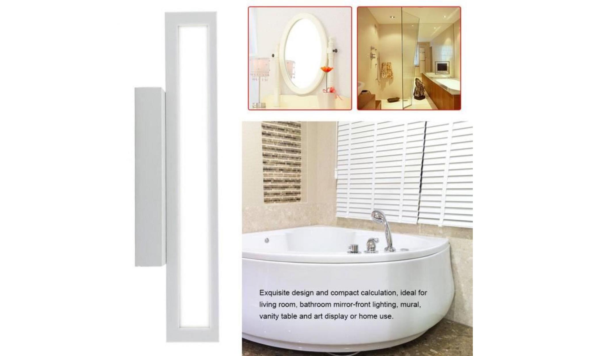 3 led lumière moderne salle de bain vanité cristal miroir avant toilette murale pas cher