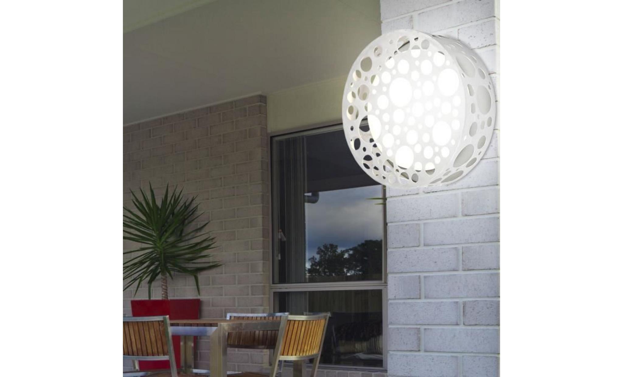 3 x applique luminaire mural aluminium verre jardin éclairage extérieur ip54 pas cher