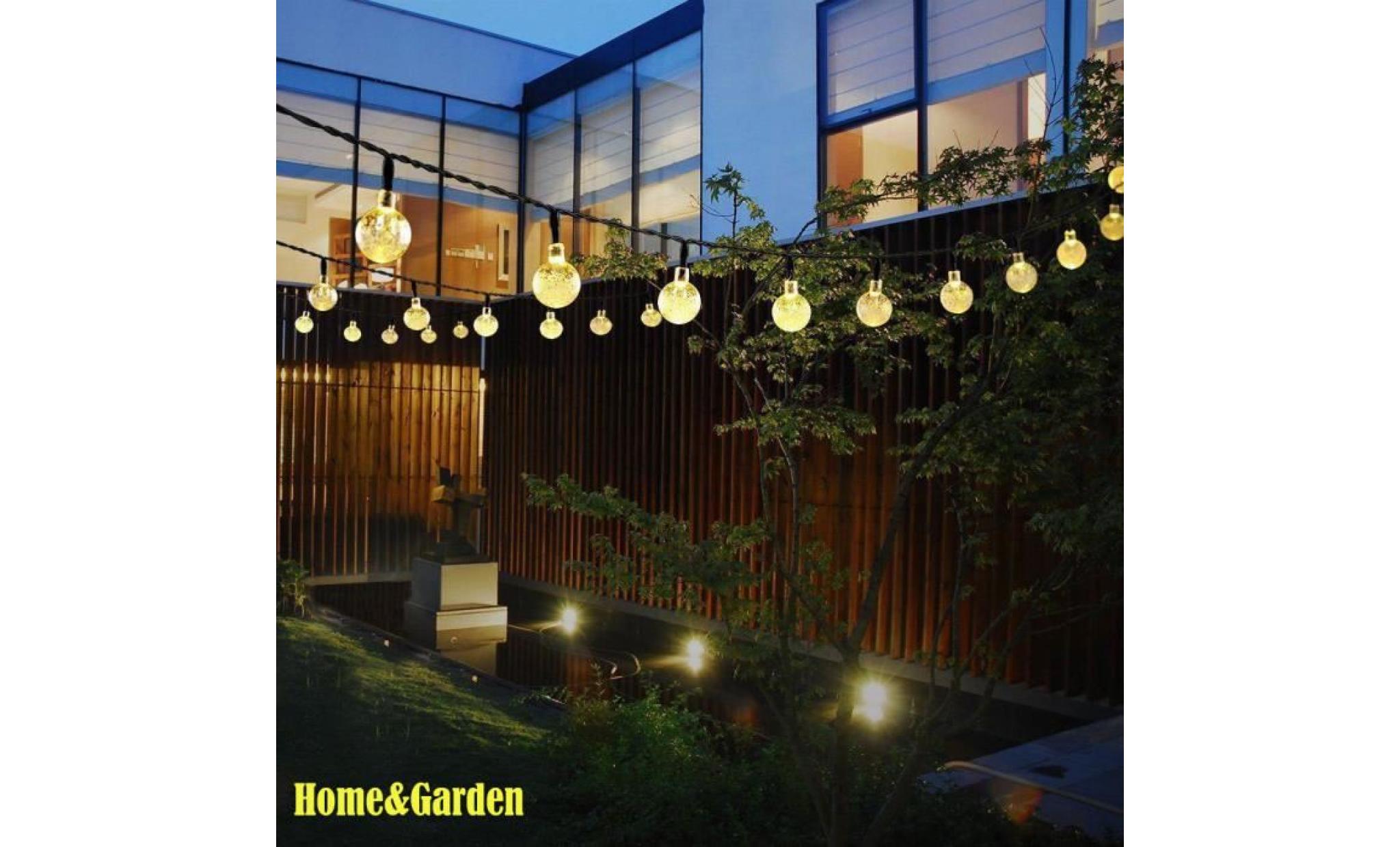 30 led Énergie solaire lumière jardin décor cordes festival de jardin de en plein air lampe jaune @soko2349 pas cher