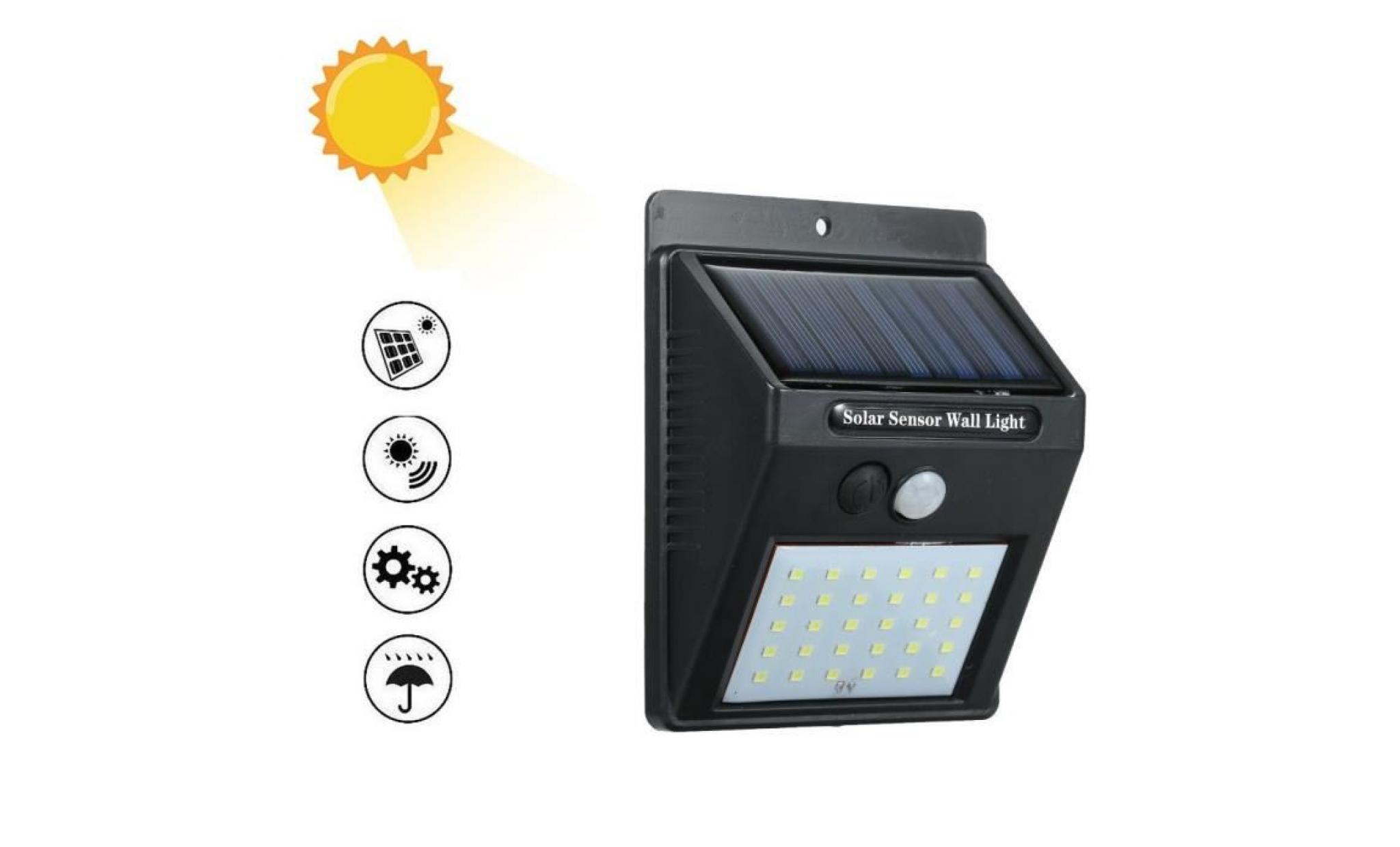30 leds solar power pir motion sensor wall light pas cher