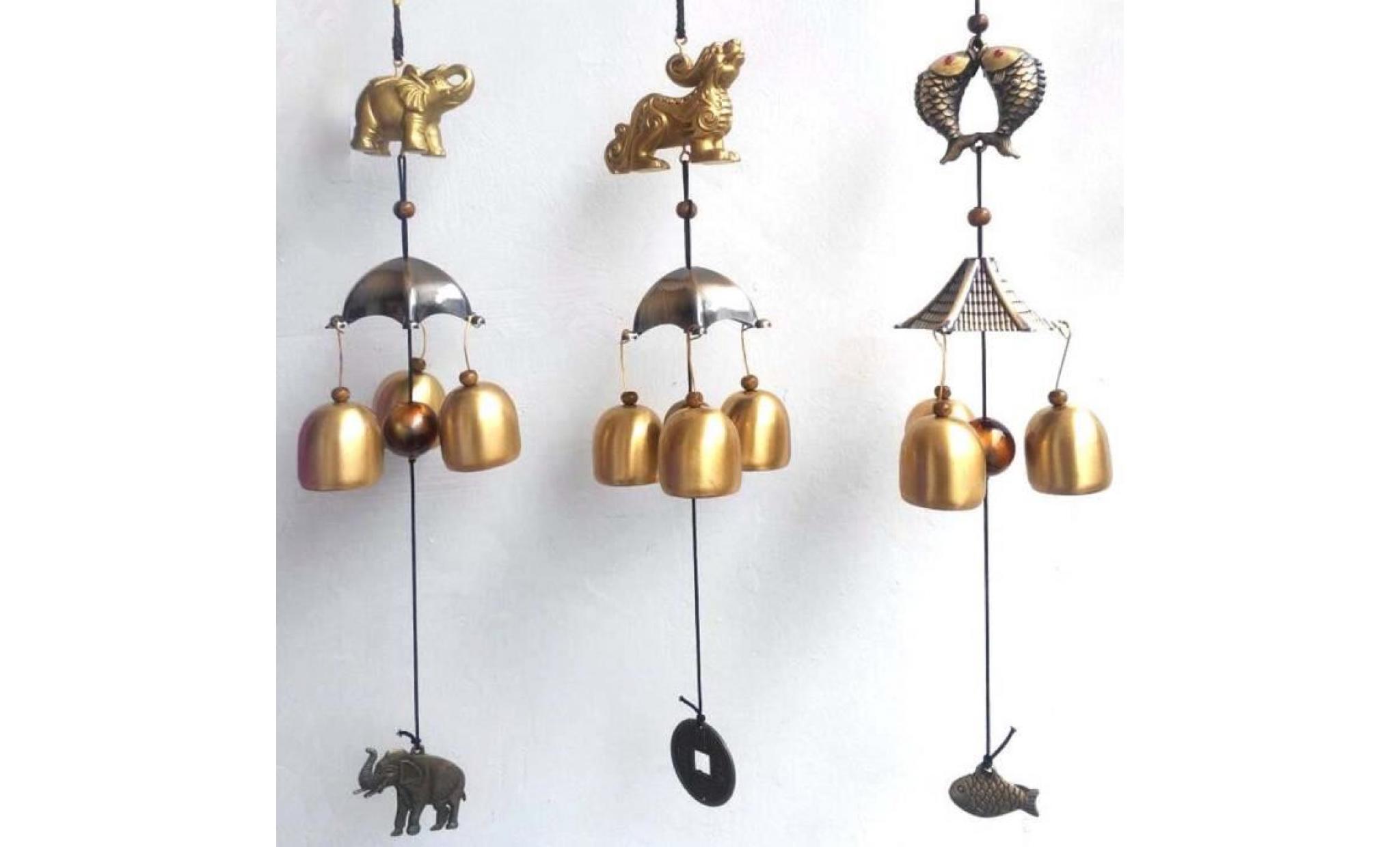 35cm tentures brass bells vent wind chime décoration intérieure et extérieure pas cher