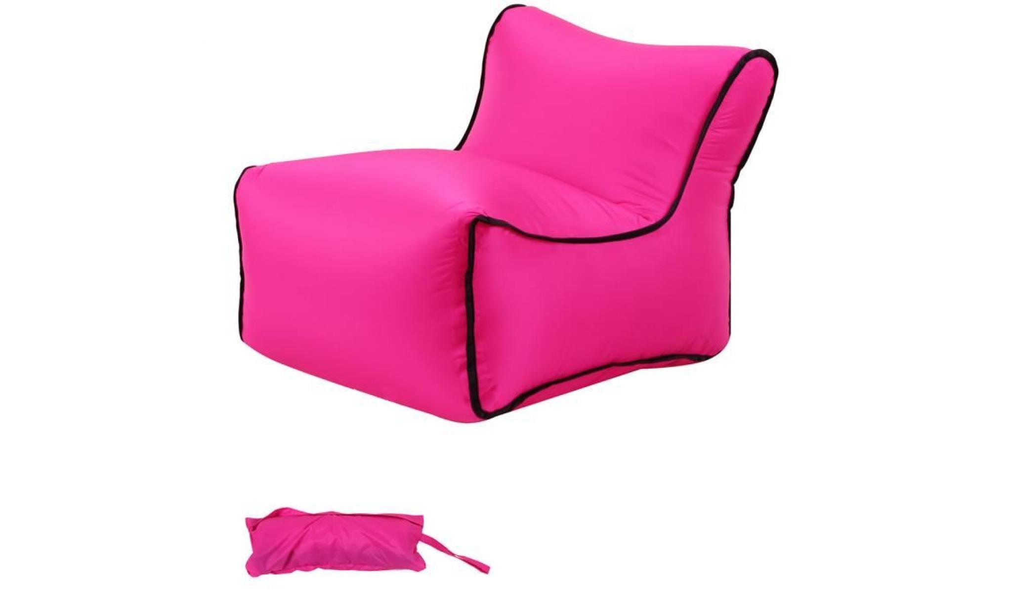 35x50x35cm 1pc chaise de jardin pliante plastique, chaise gonflable, chaise pliante camping, air canapé gonflable pliable bleu fonce