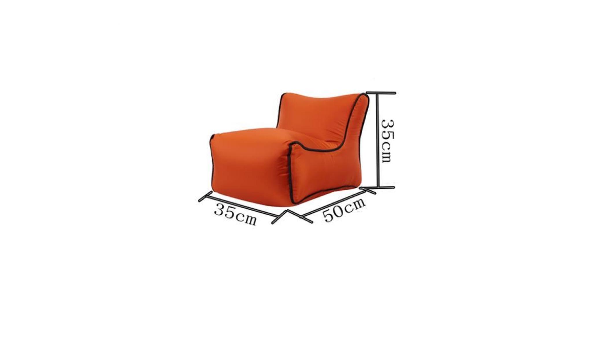 35x50x35cm 1pcs chaise de jardin pliante plastique, chaise gonflable, chaise pliante camping, air canapé gonflable pliable   orange pas cher