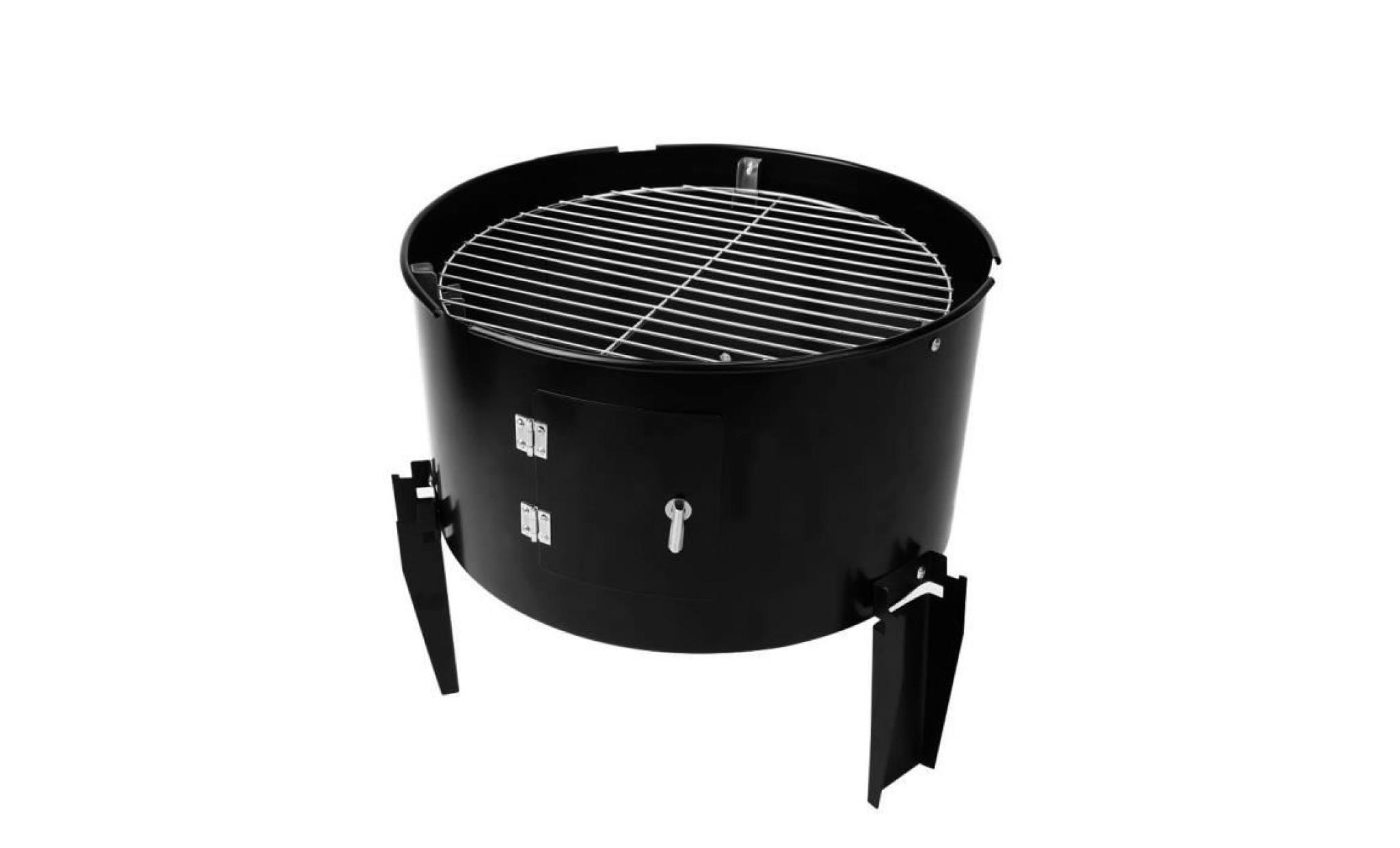 3en1 barbecue à charbon baril grill à charbon bbq pour pique nique jardin pas cher