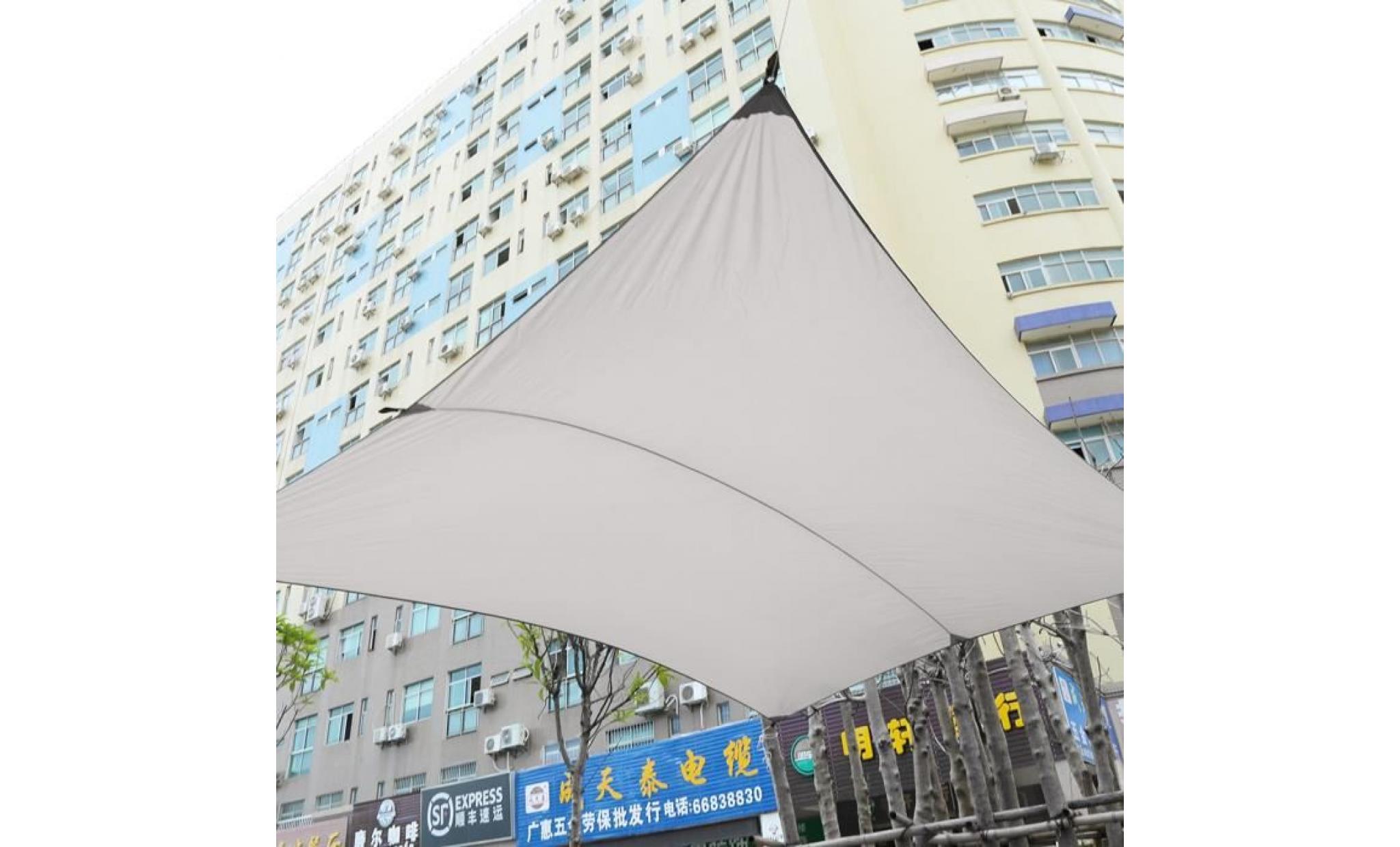 4.5x5m toile solaire voile d'ombrage imperméable beige blanc