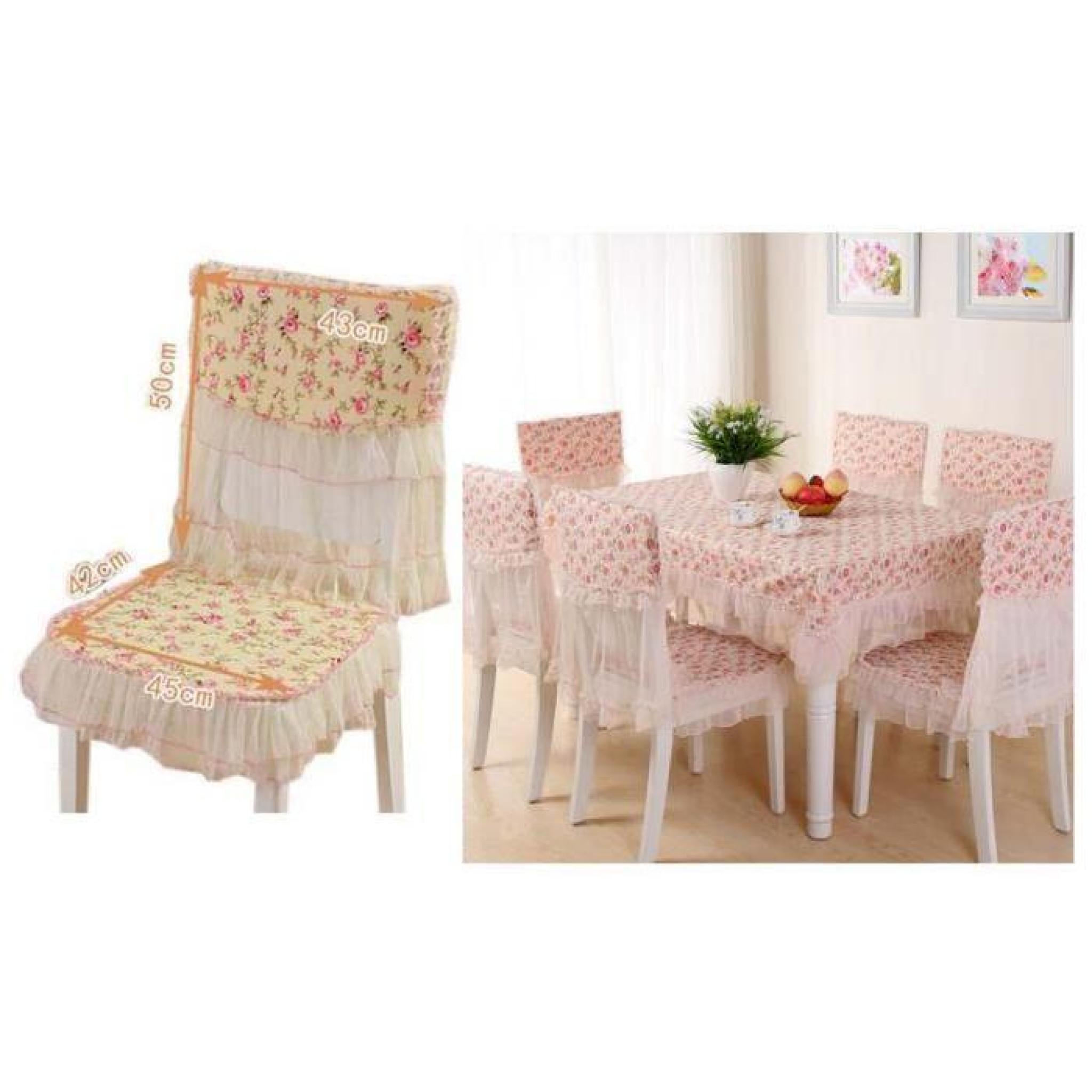 4 paires classique housse fauteuil/coussin de chaise, floral vert pas cher