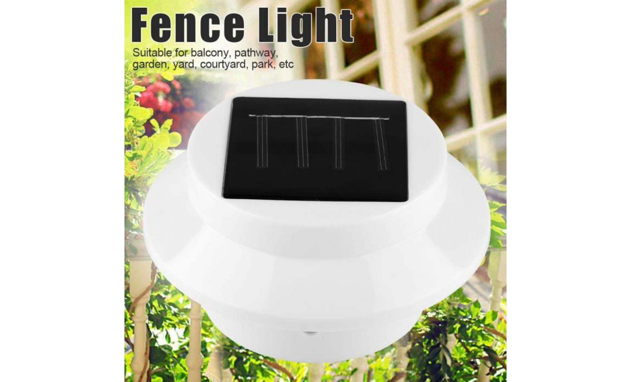 4 pcs lumière actionnée solaire 3led lampe de voie de mur de jardin de marche / arrêt automatique  lul