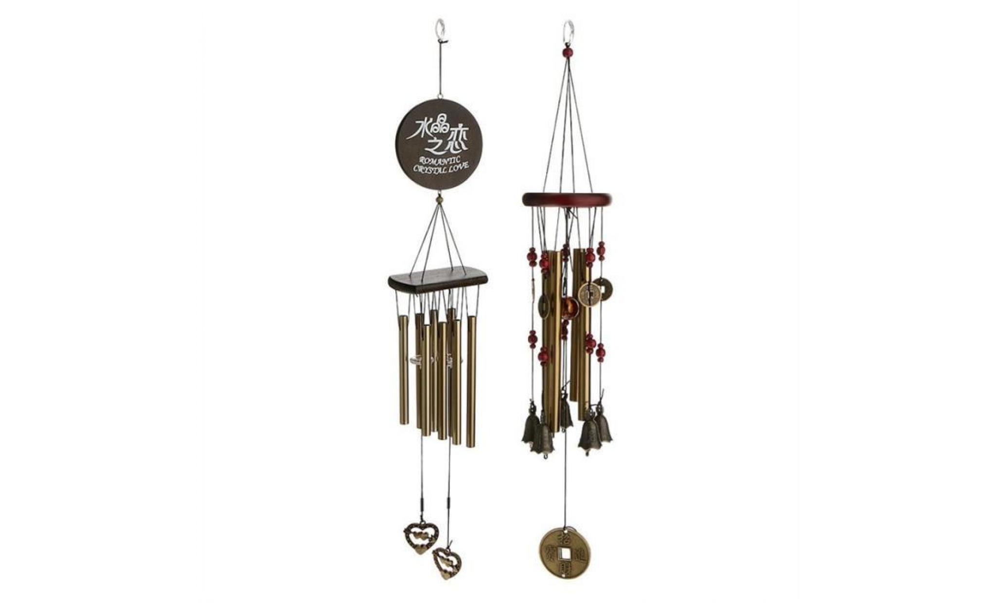 4 tubes 5 cloches cuivre jardin jardin vie extérieure carillons éoliens carillon
