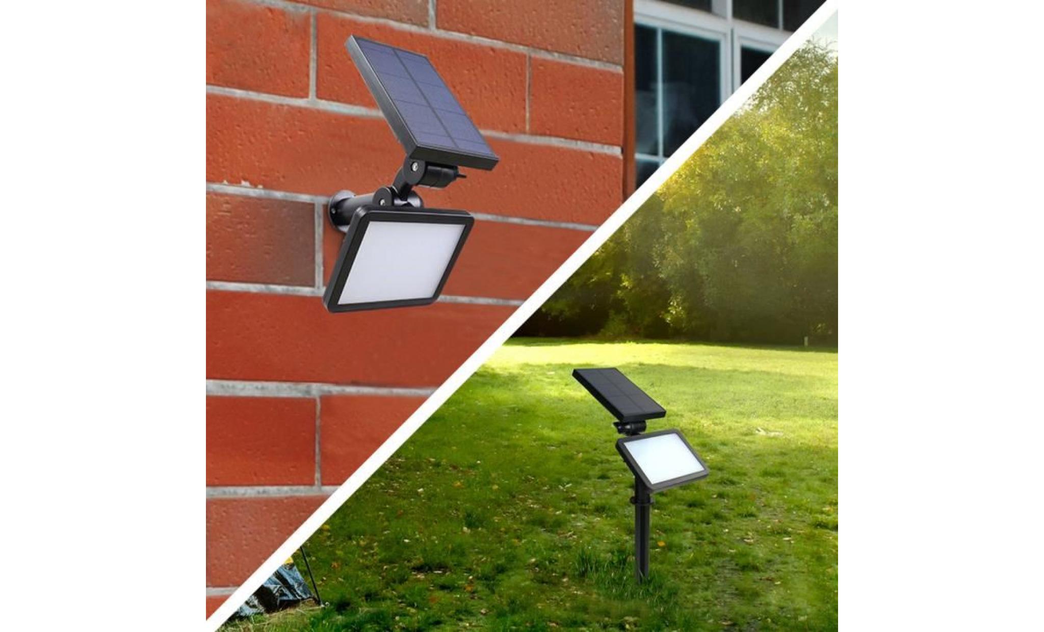 48led lumières solaires pour conduire la lampe de pelouse solaire extérieure imperméable à l'eau