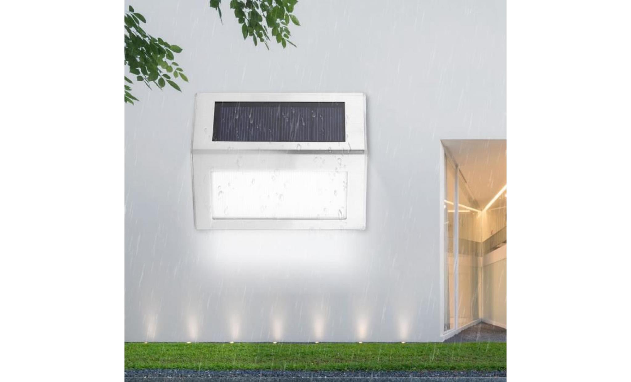 4pcs lampe de lumière de nuit à capteur solaire avec capteur mural à led pour le jardin de la voie pas cher