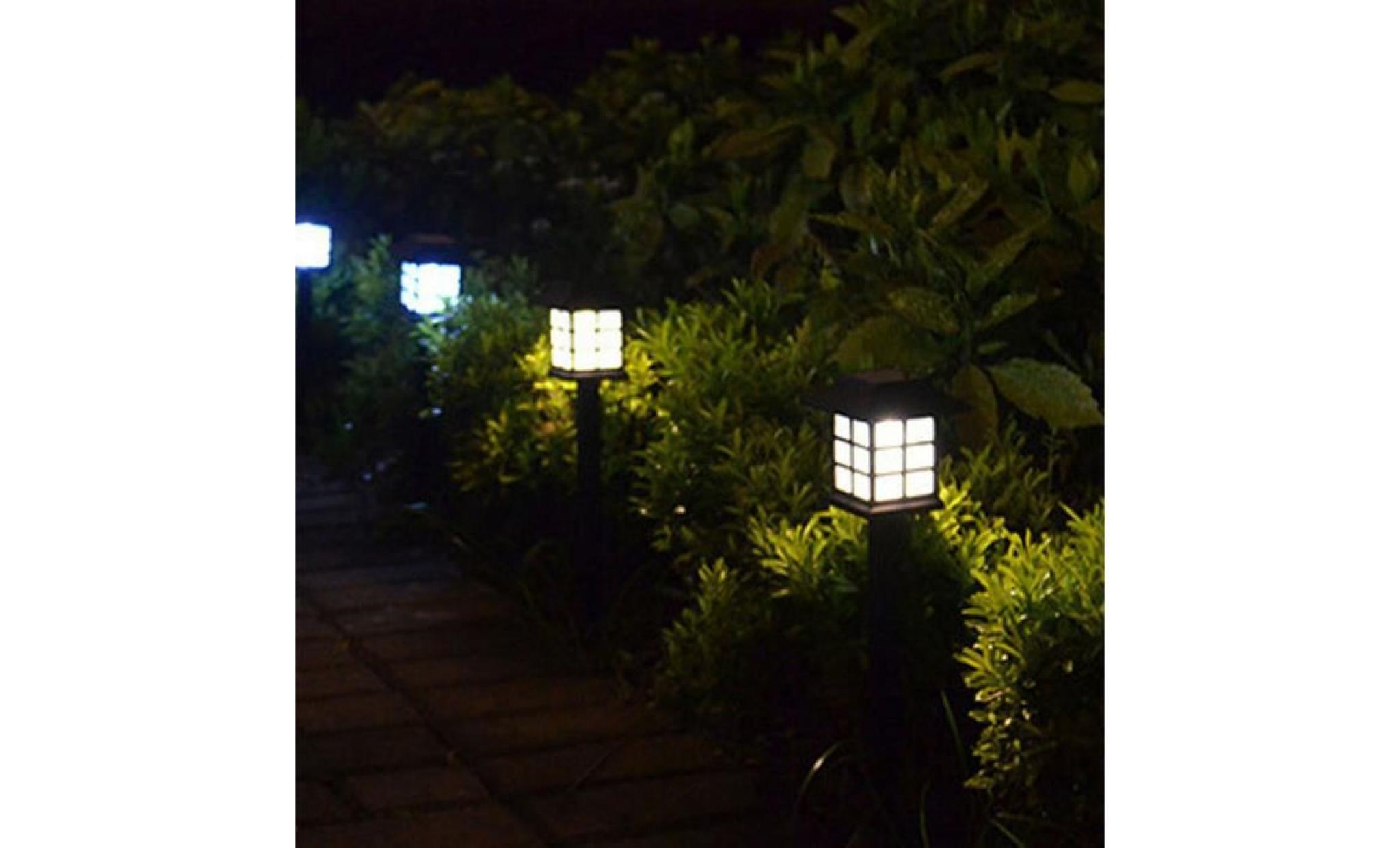 4pcs nouvelle énergie solaire led jardin lampe de jardin pelouse mur extérieur lumière chemin lustre pas cher