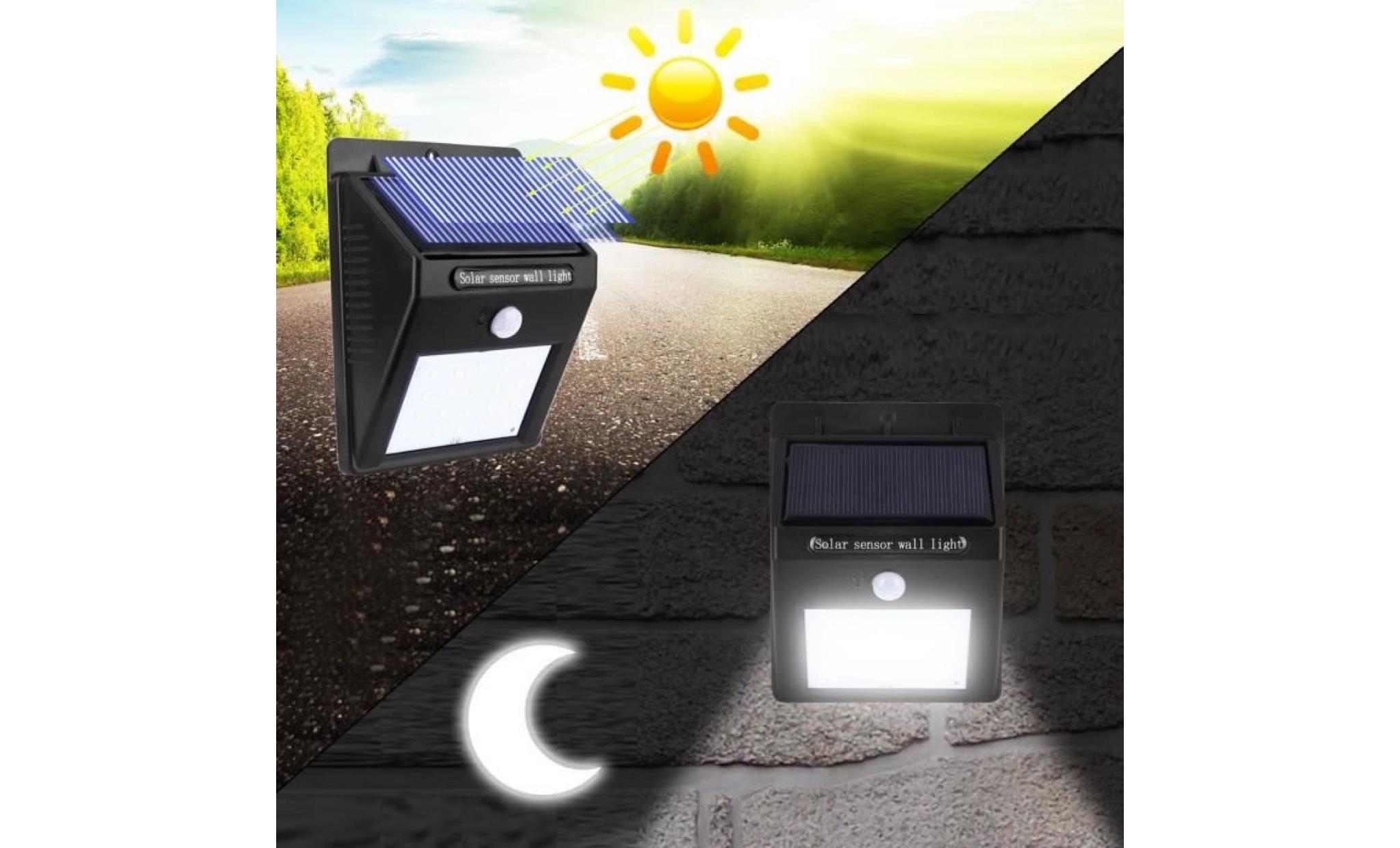4pcs / set lumière de capteur de lampe de mouvement solaire sans fil portative de led