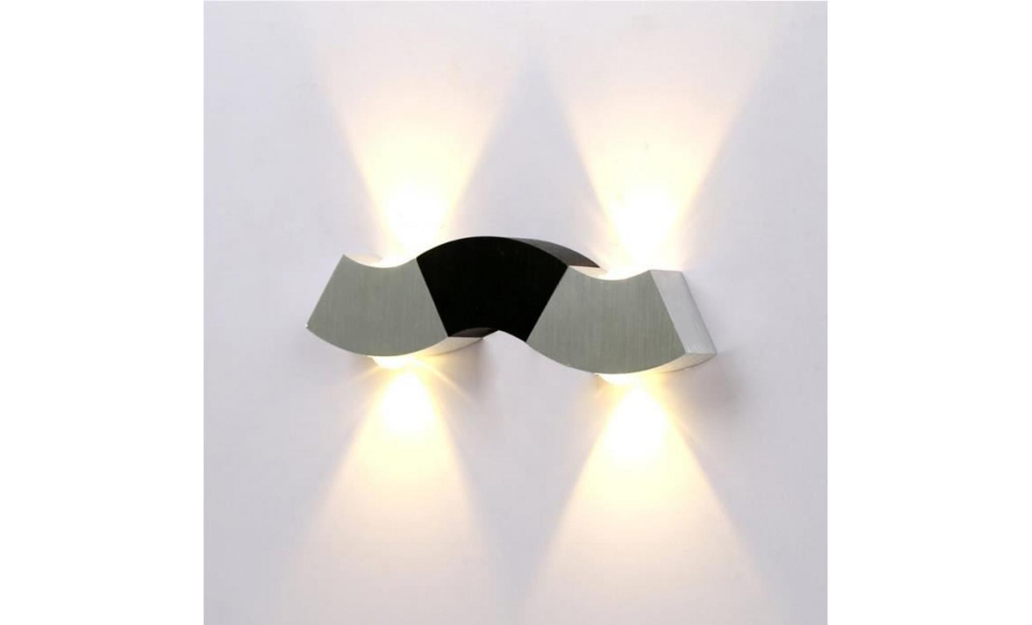 4w leds lampe up and down design  en aluminium pour chambre maison couloir salon( blanc chaud)