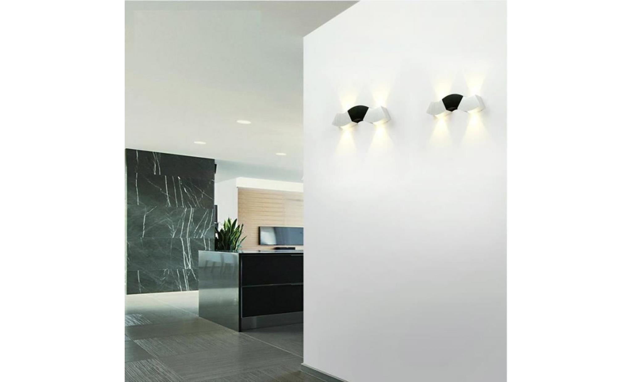 4w leds lampe up and down design  en aluminium pour chambre maison couloir salon( blanc chaud) pas cher