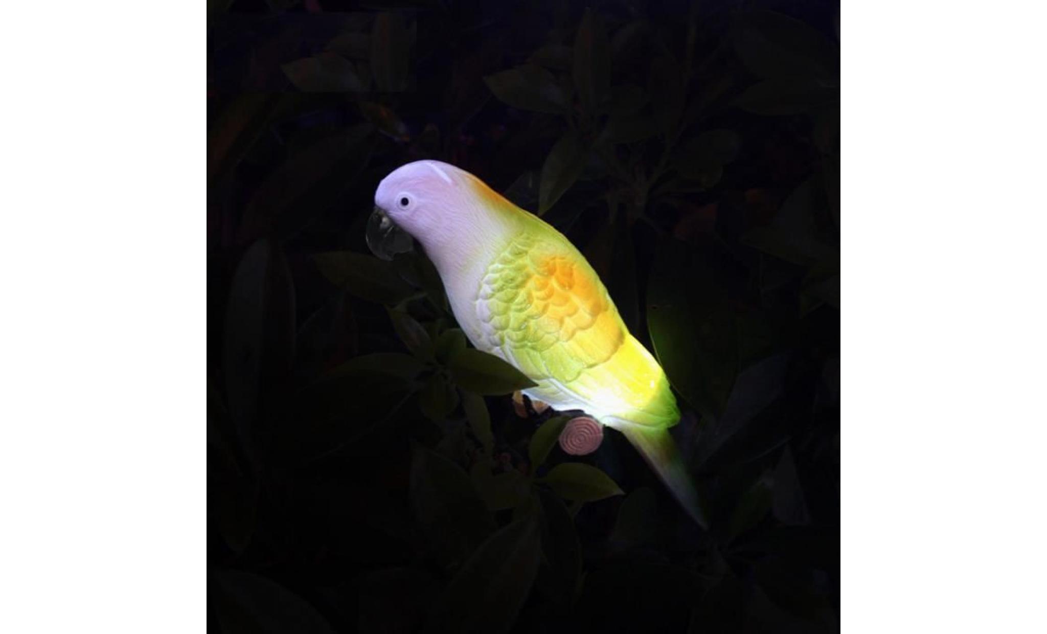 4x solaire parrot lumière led night bird lumière d'extérieur jardin patio chemin décor maison 12173 pas cher