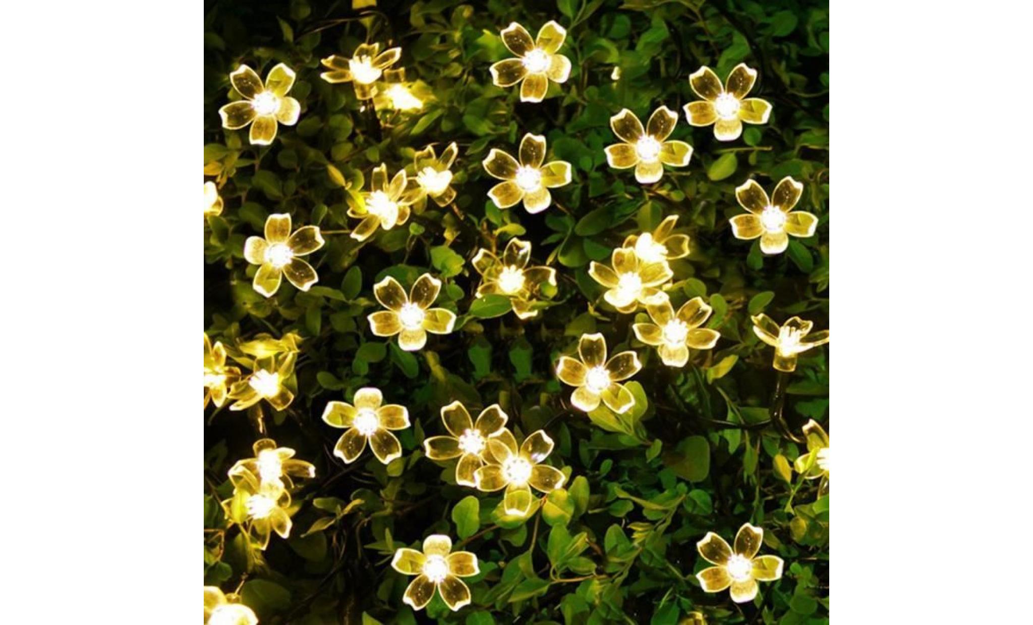 5 m 50led peach flower éclairage solaire lampes d'extérieur garden party décor @dadp3508 pas cher