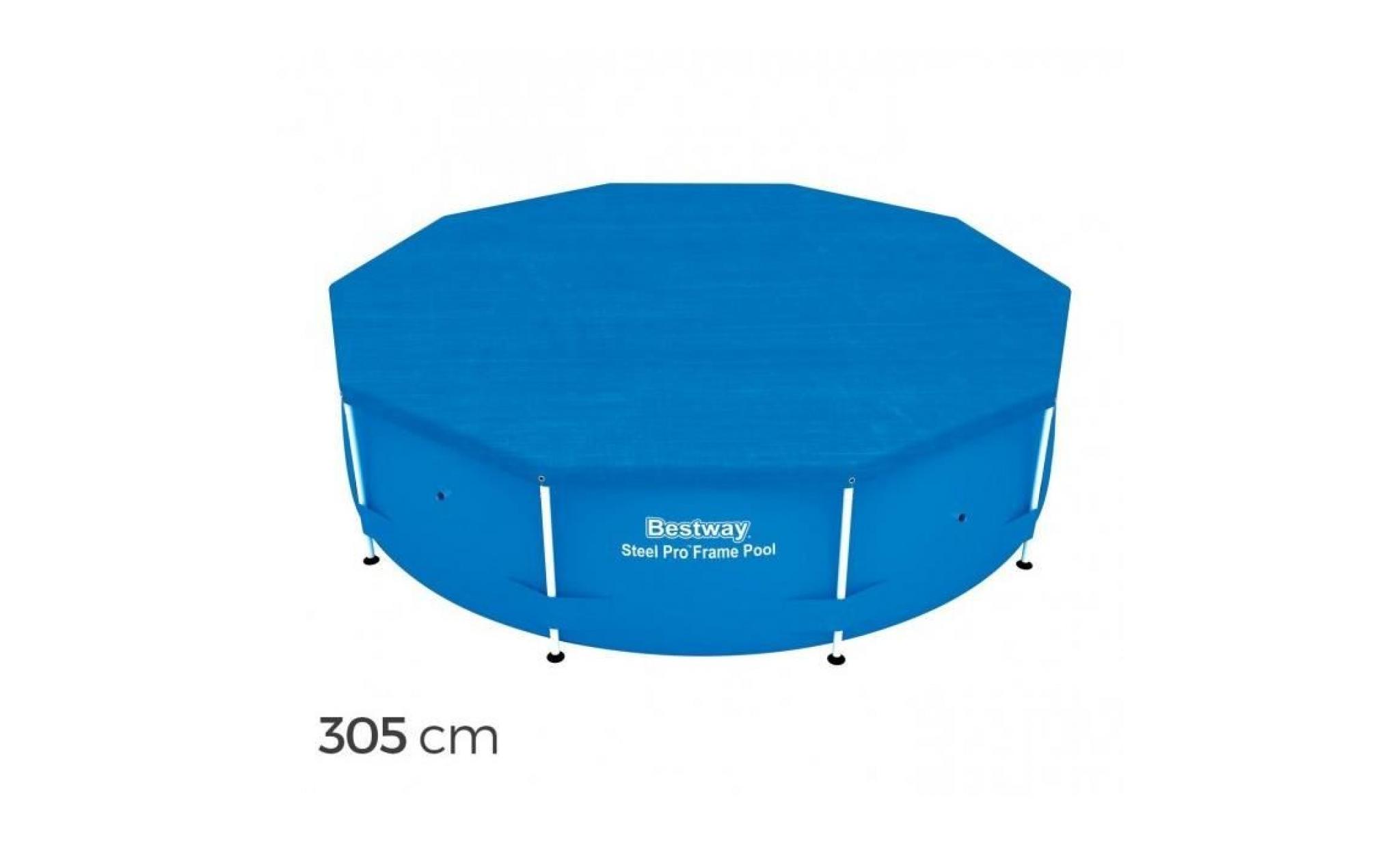 58036   couverture pour piscine hors sol bestway feuille de polyéthylène de 305 cm