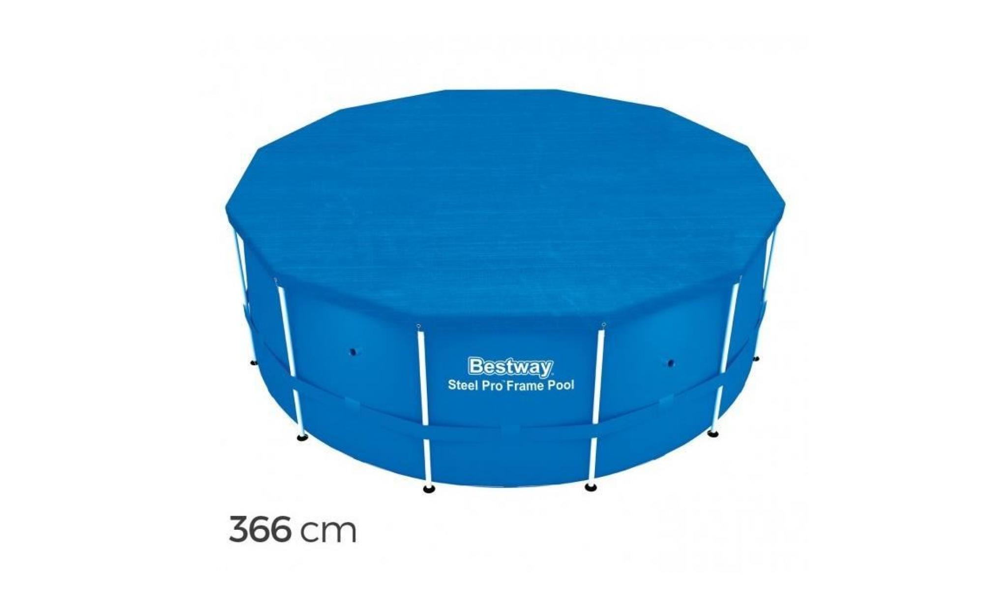58037   couverture pour piscine hors sol bestway feuille de polyéthylène de 366 cm