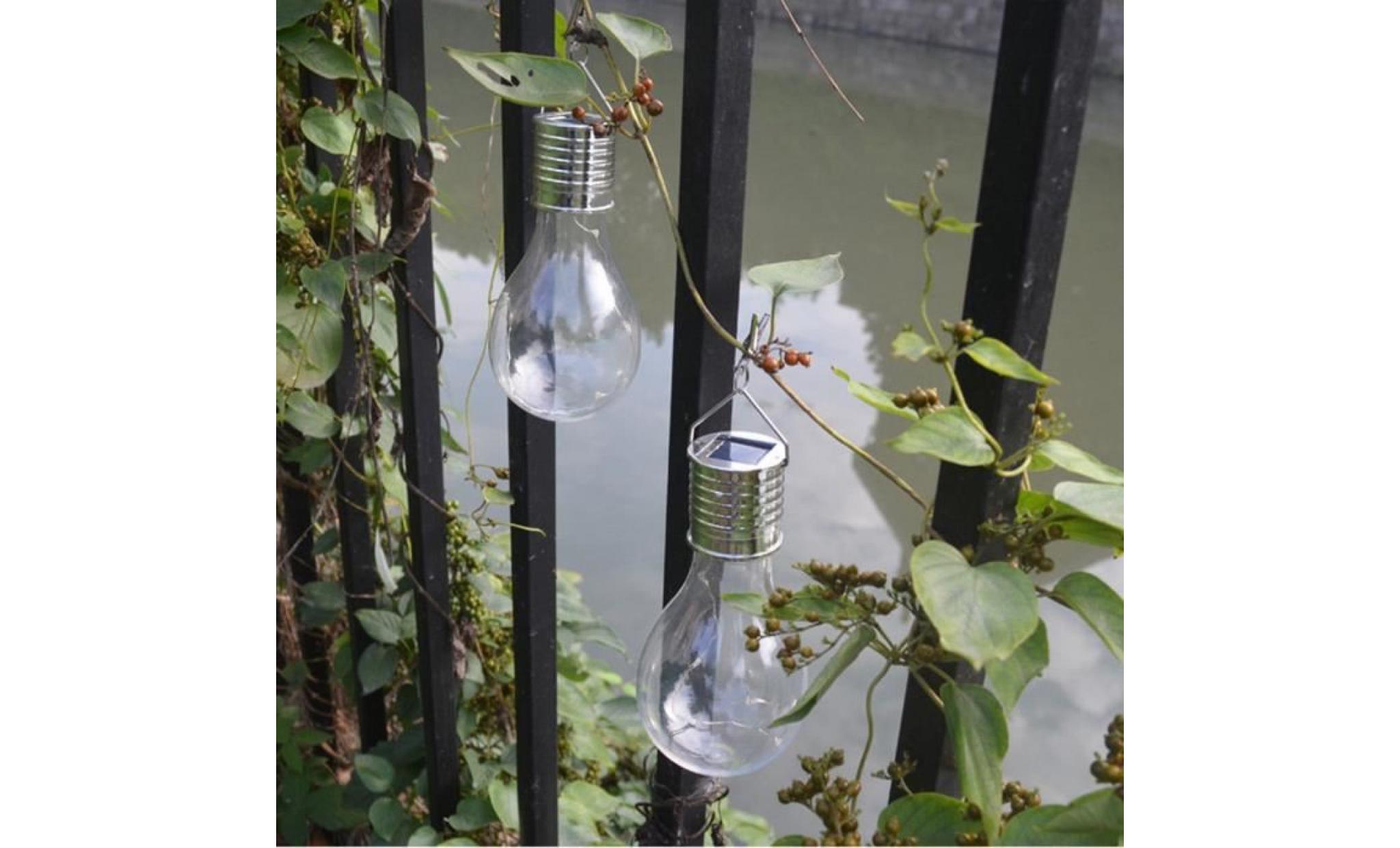 5led ampoule solaire lampe suspendue de jardin multicolore pas cher