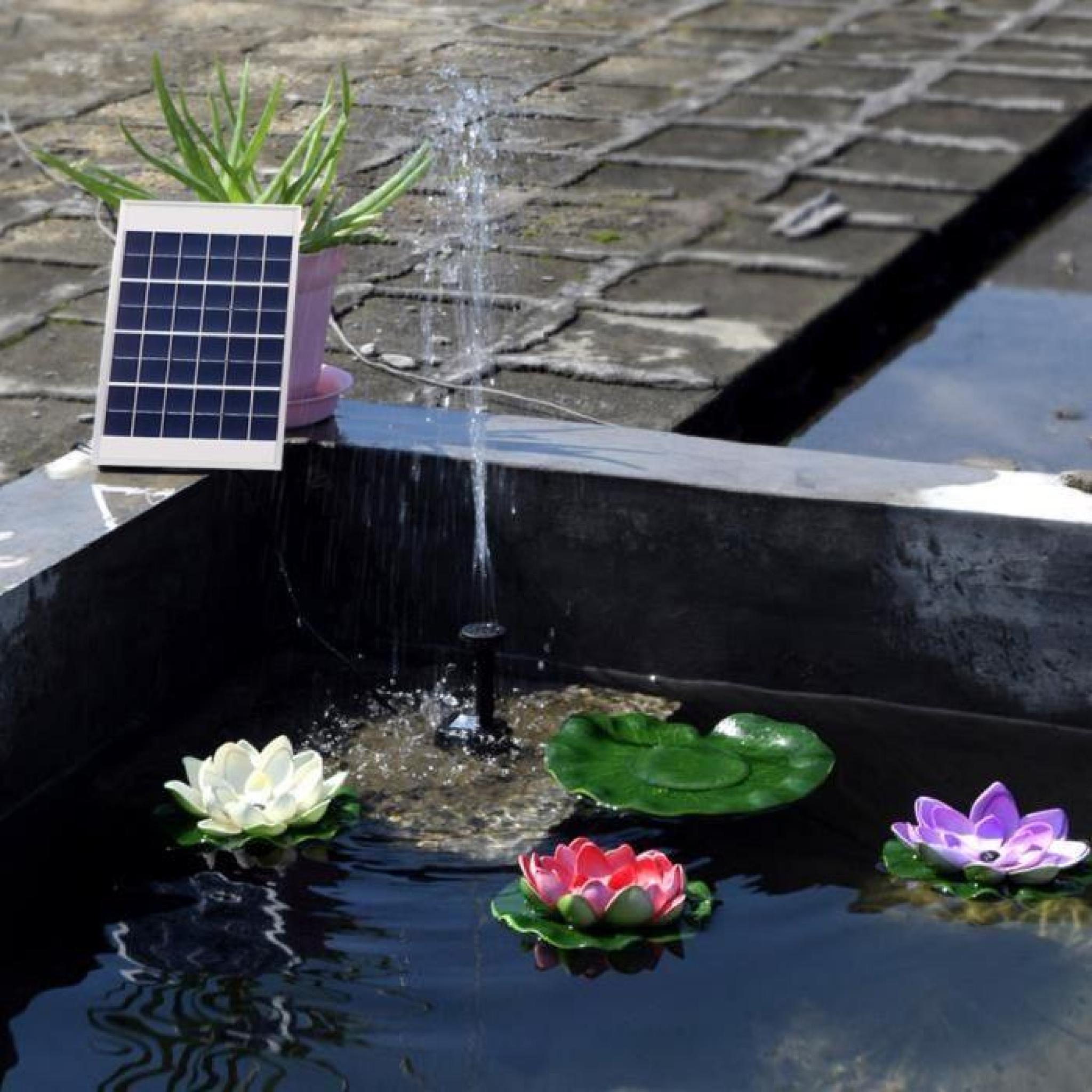 5W Pompe à eau solaire extérieure Chute d'eau pour piscine Jardin étang Bain d'oiseau Décoratif Pompe à eau submersible pour kit