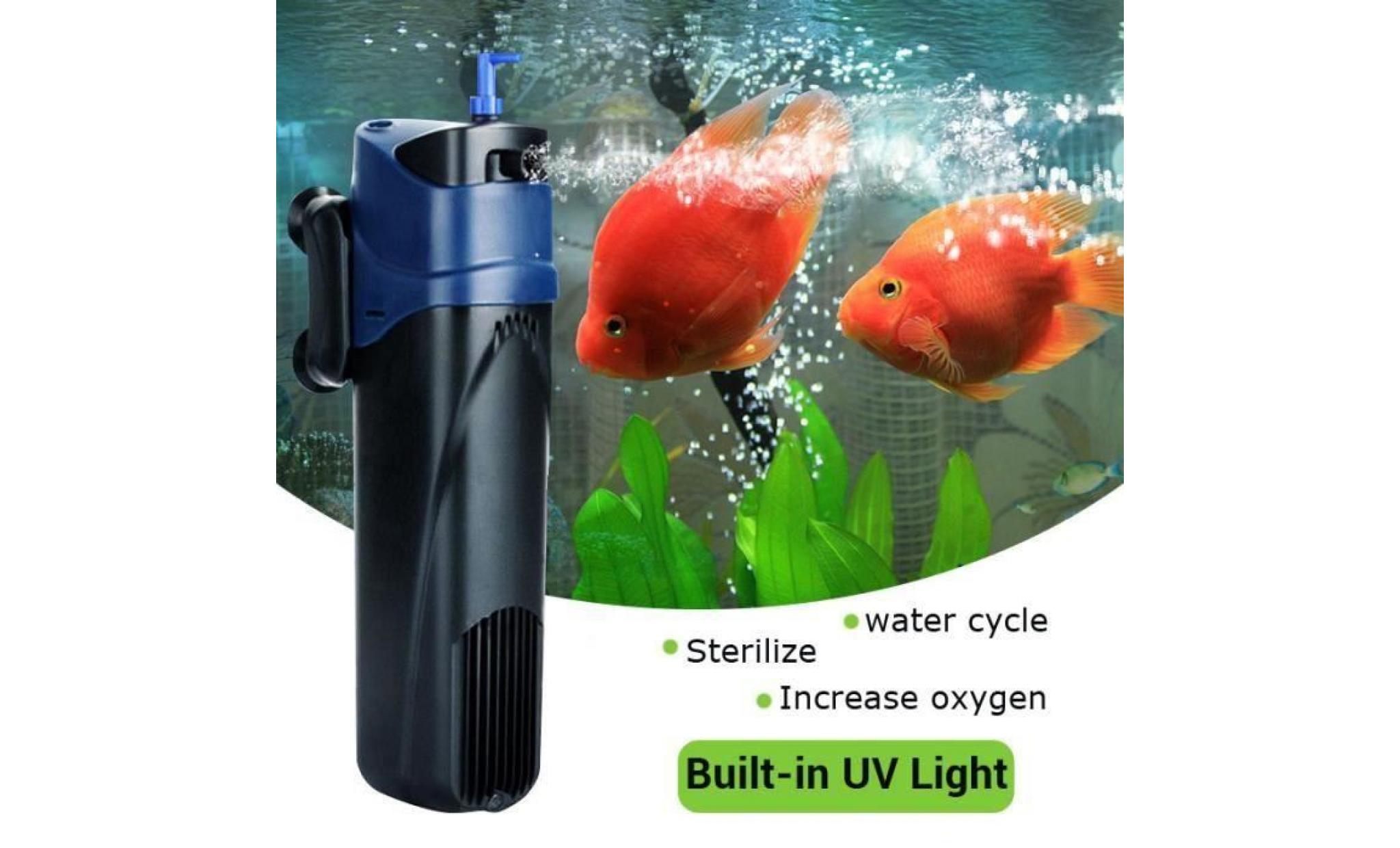 5w uv pompe à air stérilisateur filtrant submersible oxygène pr aquarium