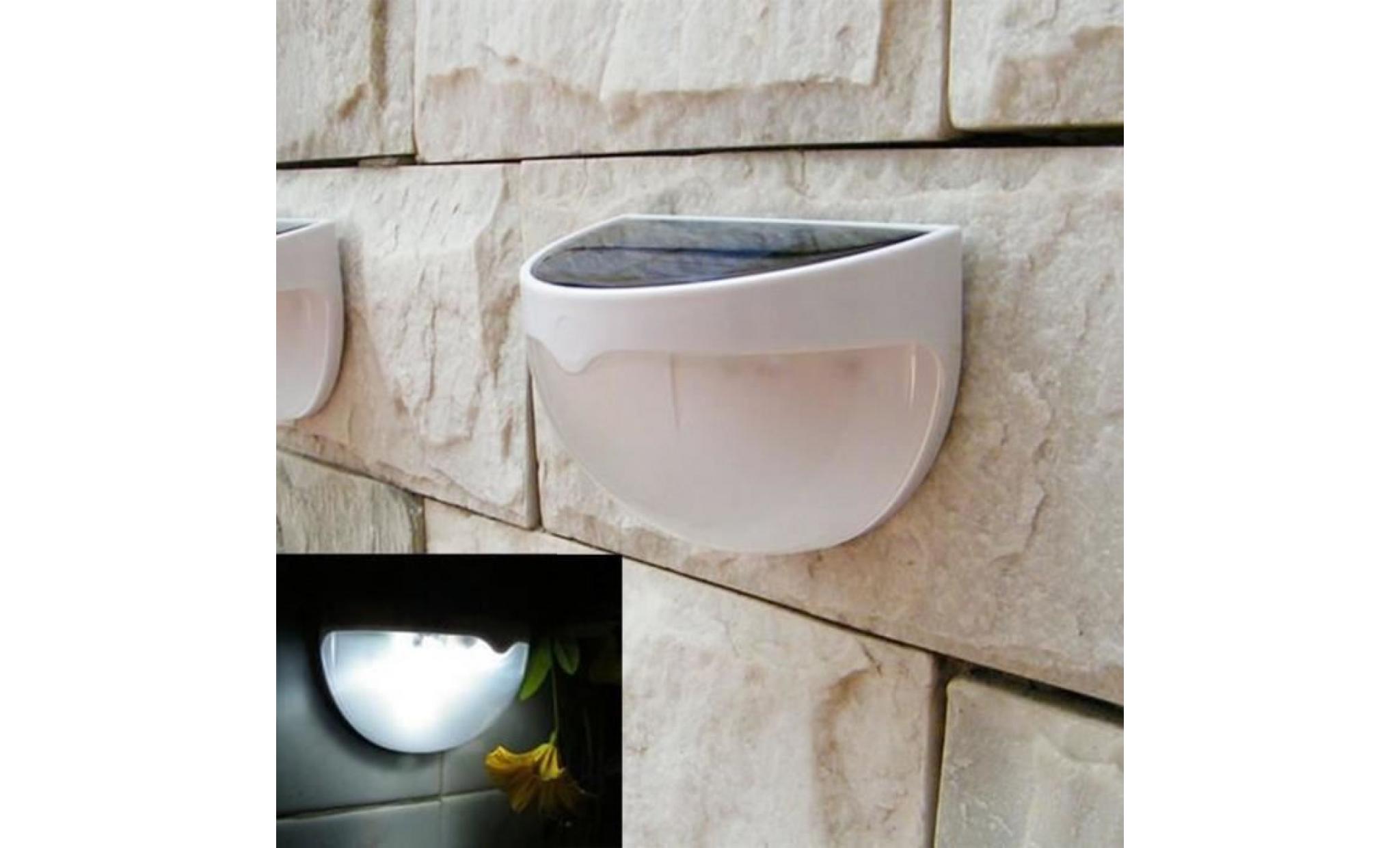 6 led lampe Énergie solaire capteur imperméable pour outdoor mur jardin clôture