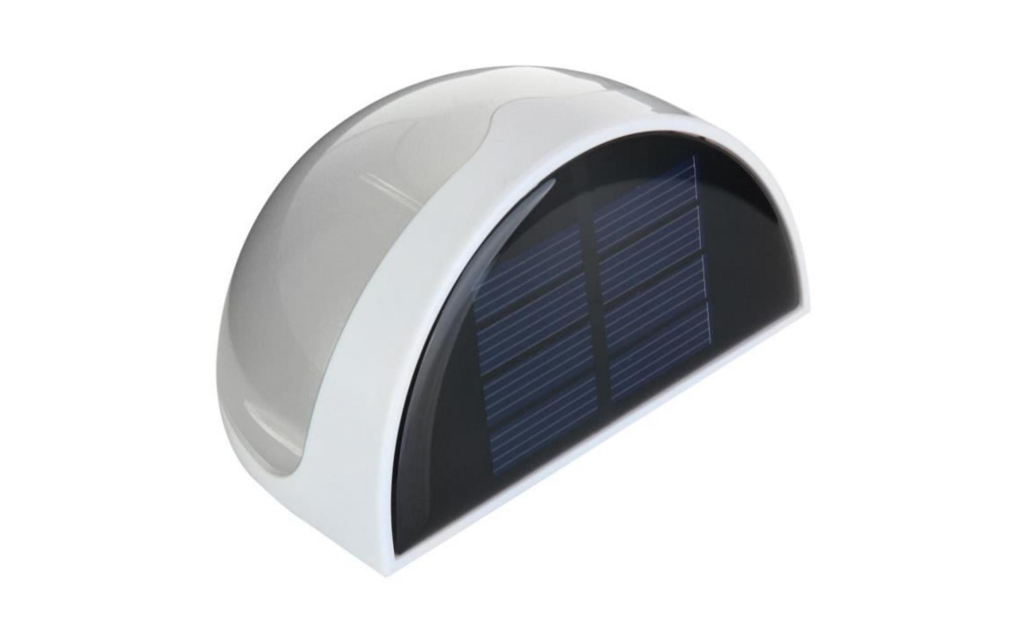 6 led lampe solaire de sécurité sans fil étanche lumière extérieure motion sensor pour jardin, clôture, patio, escaliers ect pas cher