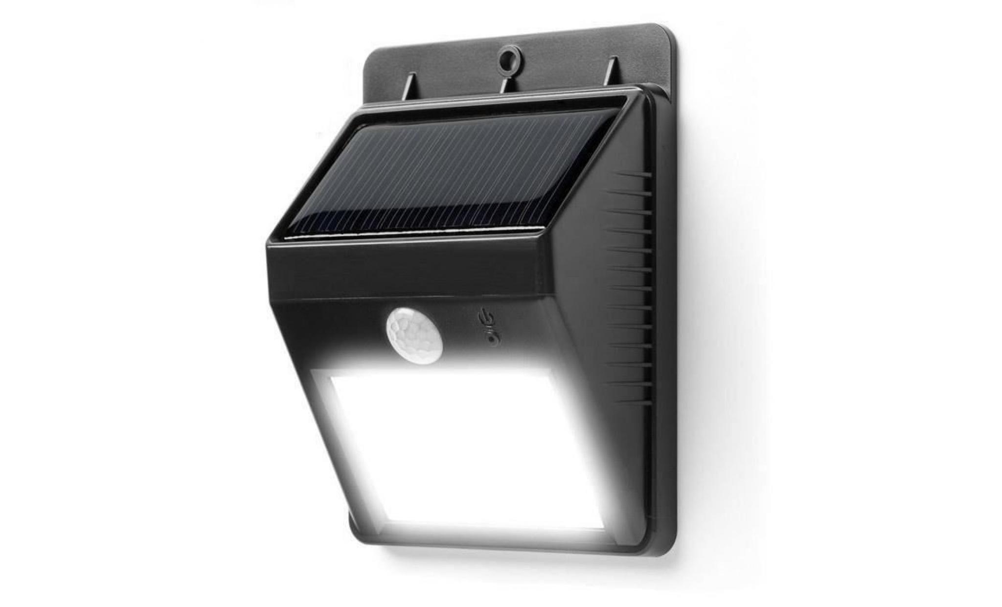 6 led lampe solaire de sécurité sans fil étanche lumière extérieure motion sensor pour jardin, clôture, patio, escaliers ect pas cher