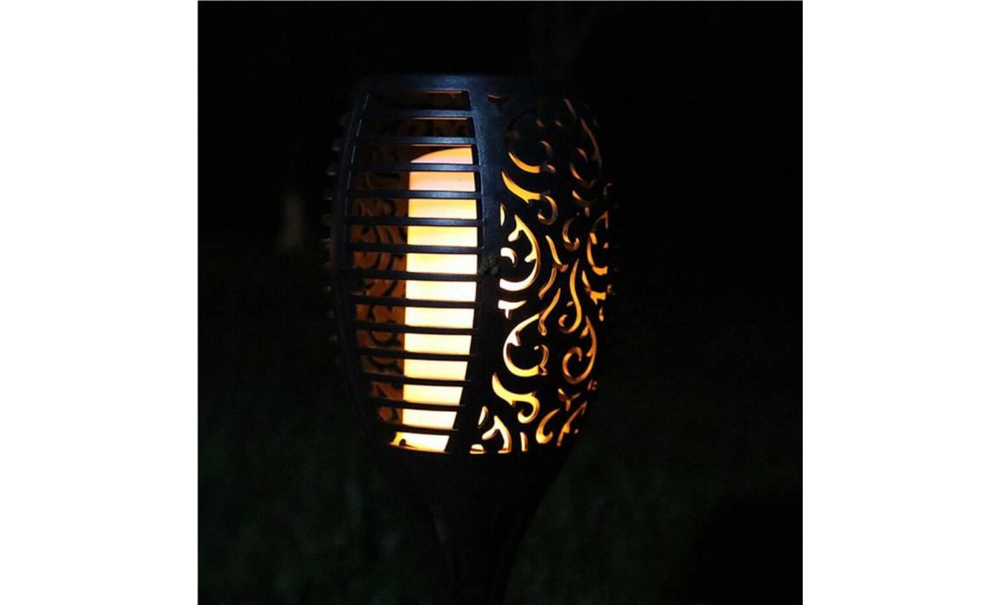 6495＠ 2pcs lumières extérieur étanche lanterne solaire lampe de jardin pathways jardin patio  3718 pas cher