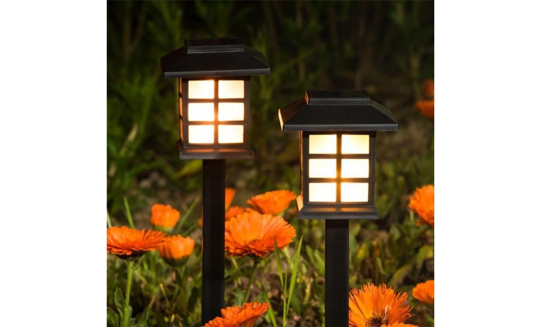 6495＠ 2pcs solaire lampe led extérieur jardin lampes de pelouse chemin du paysage de la lampe 3186