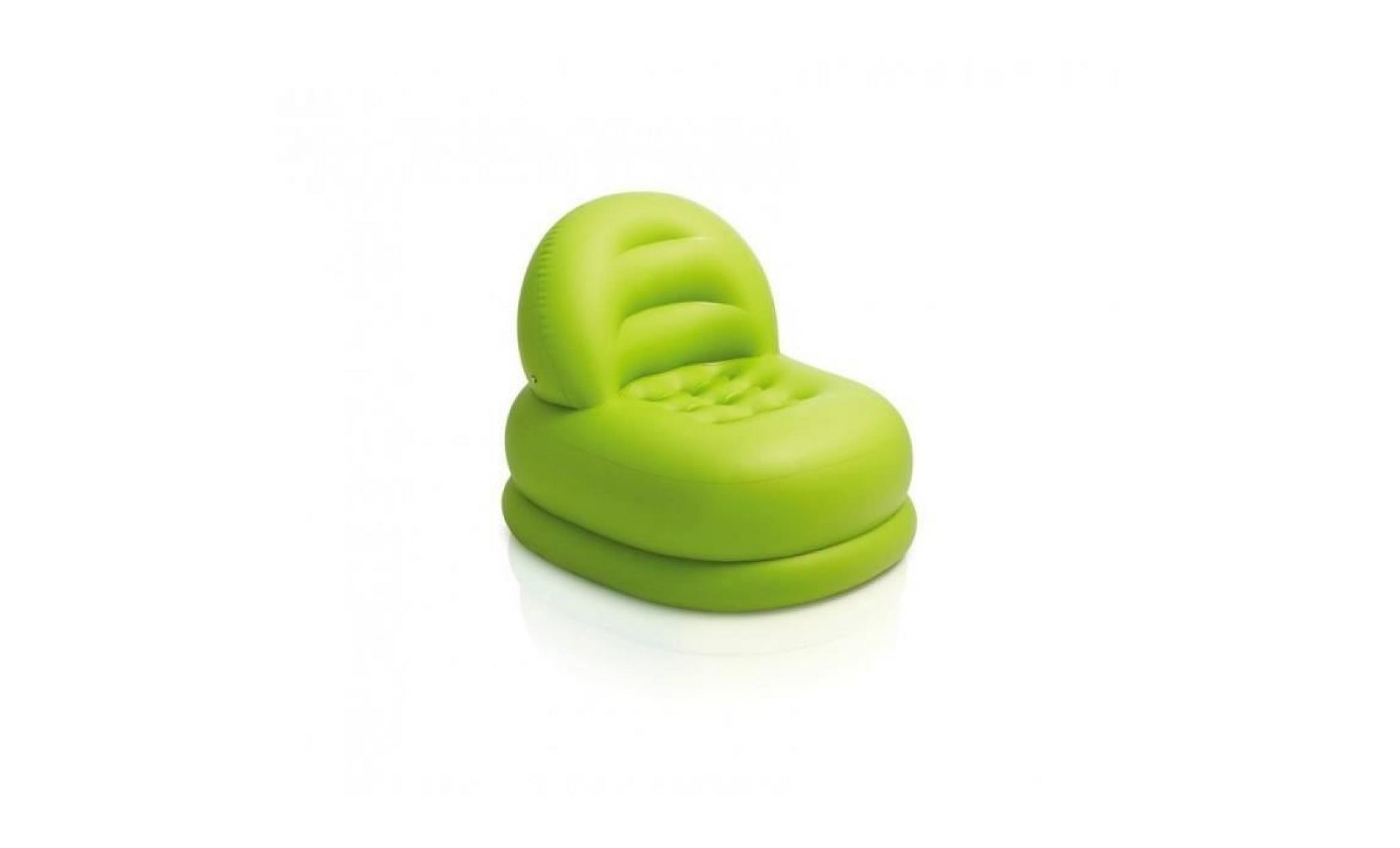 68592   fauteuil gonflable avec dossier en trois couleurs   intex (vert) pas cher