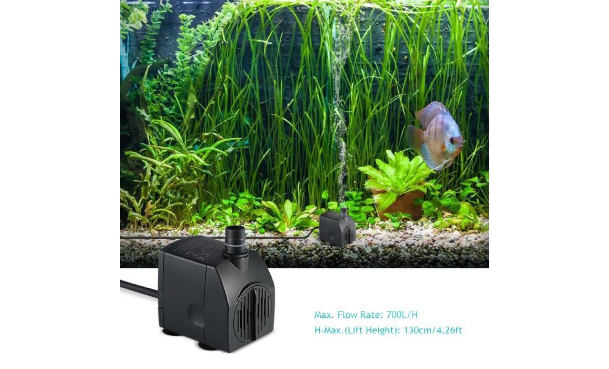 700l / h 12w pompe à eau submersible mini fontaine pour aquarium Étang de réservoir de poisson jardin extérieur hydroponique pas cher