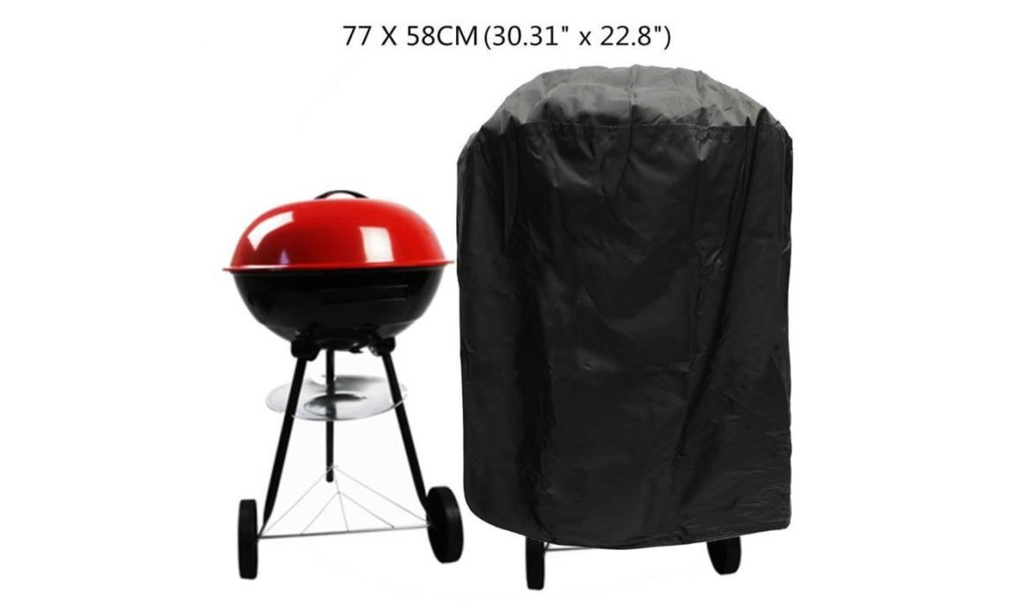 77cm round waterproof bbq stove cover gas barbecue électrique protecteur de gril portatif anti poussière
