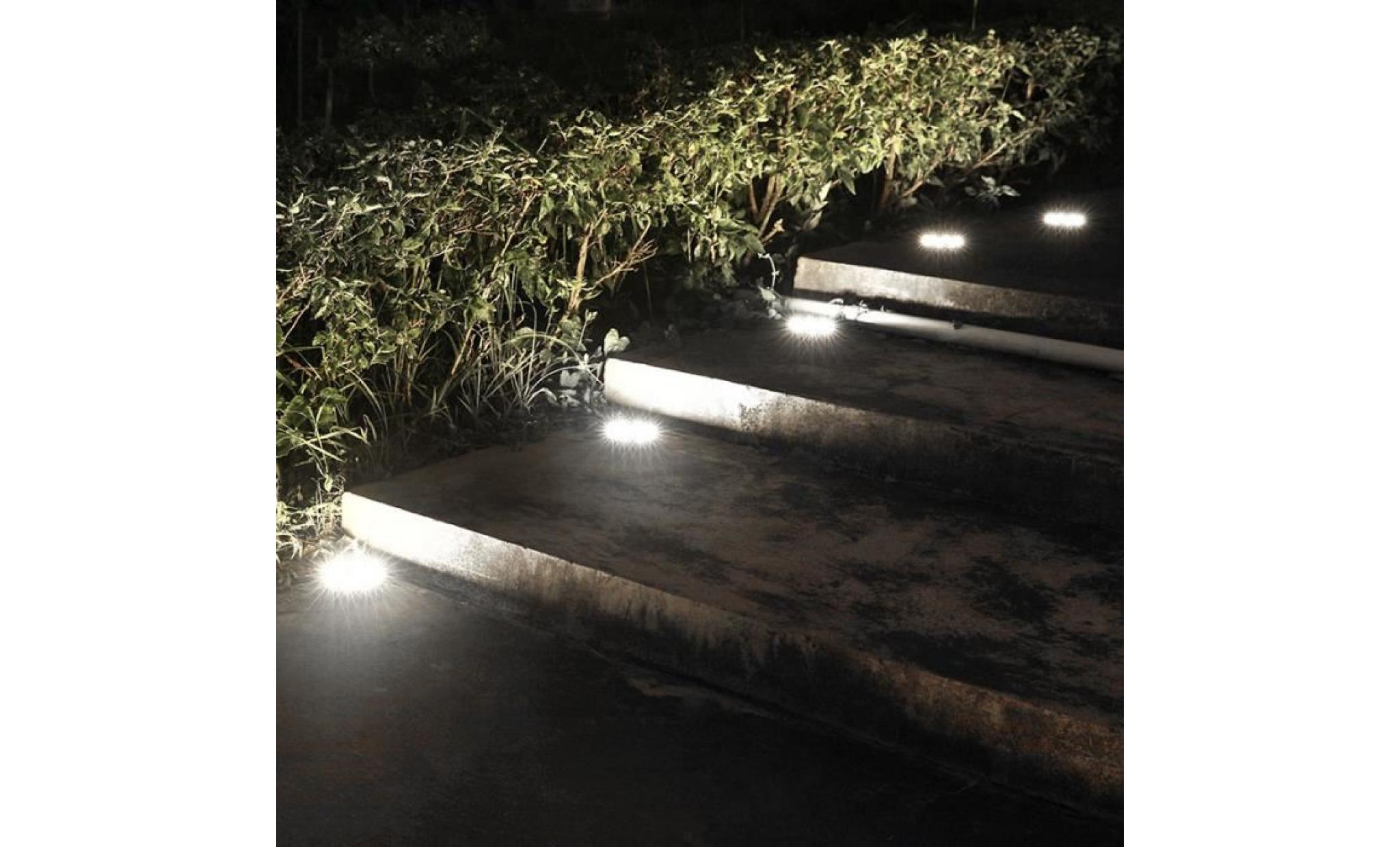 8 led énergie solaire enfouie lumière lampe au sol chemin extérieur façon jardin décor pas cher