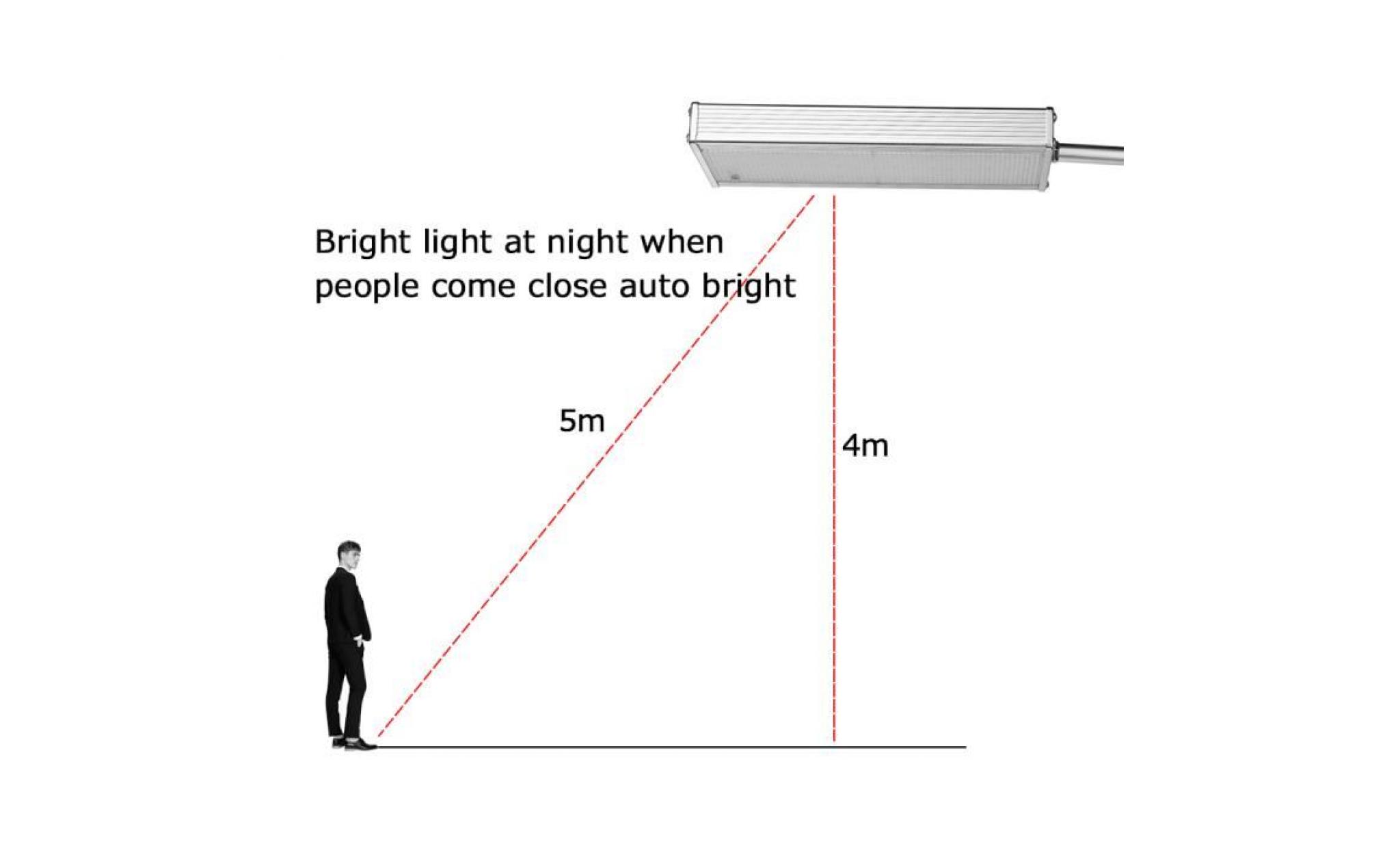 800lm solaire 48led mouvement capteur de mur lampe   peut être utilisé pour les paysages de cour, les urgences, etc pas cher