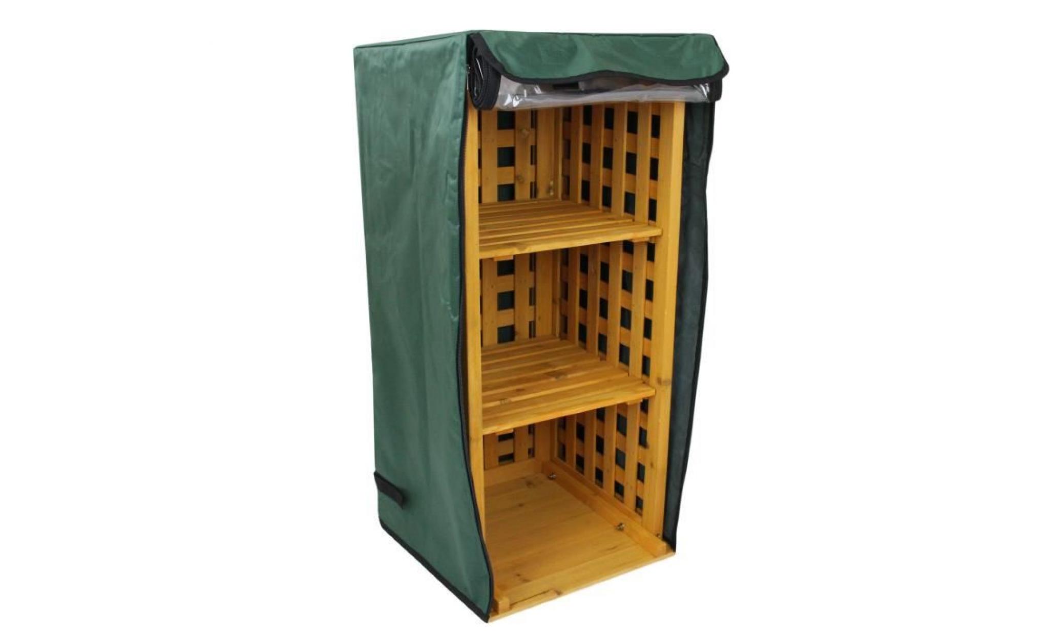 abri bûches en bois / meuble de rangement d’extérieur pour bois de chauffage et bottes de pluie