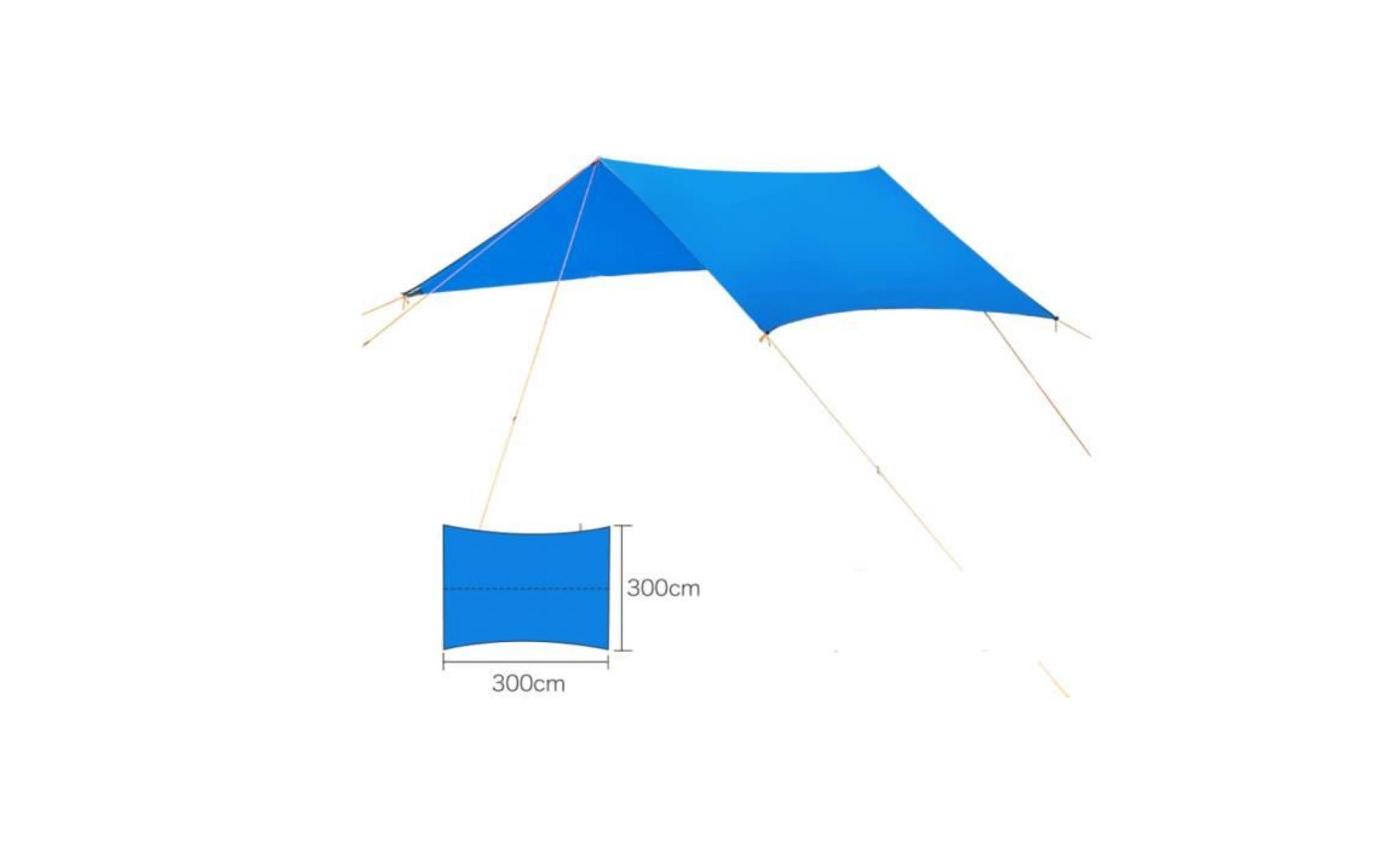 abri de bâche de tente portable imperméable à l'eau portatif extérieur léger tente camping  (vert) pas cher