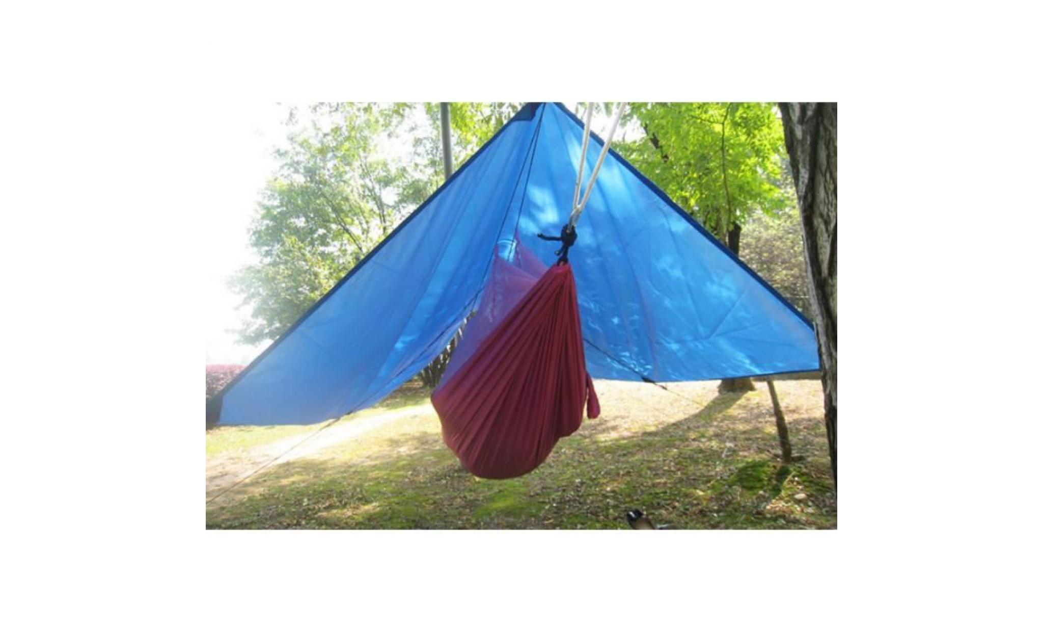 abri de bâche de tente portable imperméable à l'eau portatif extérieur léger tente camping  (bleu) pas cher