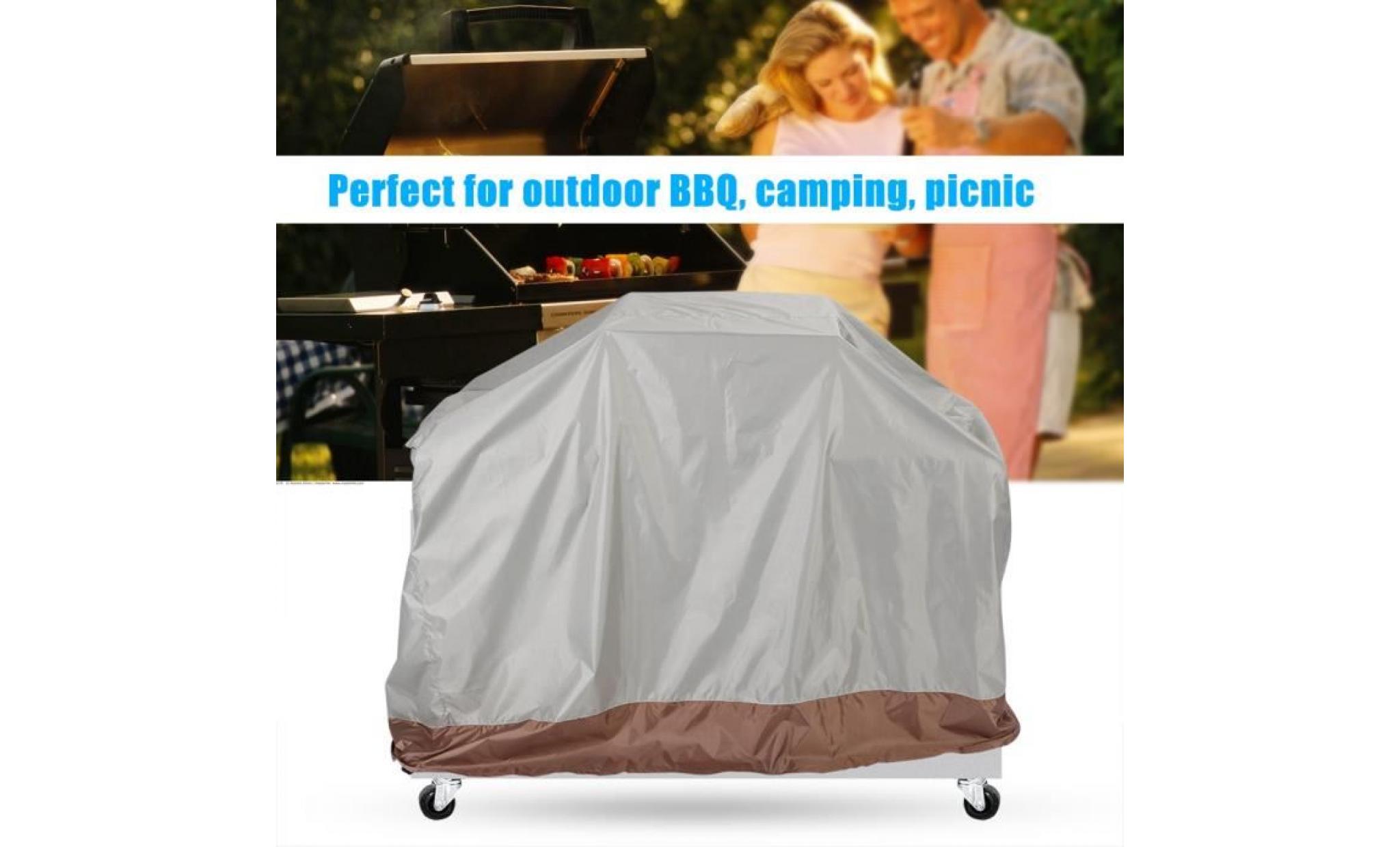 accessoire de couverture de gril de barbecue de tissu de la couverture 210d oxford de gril de barbecue
