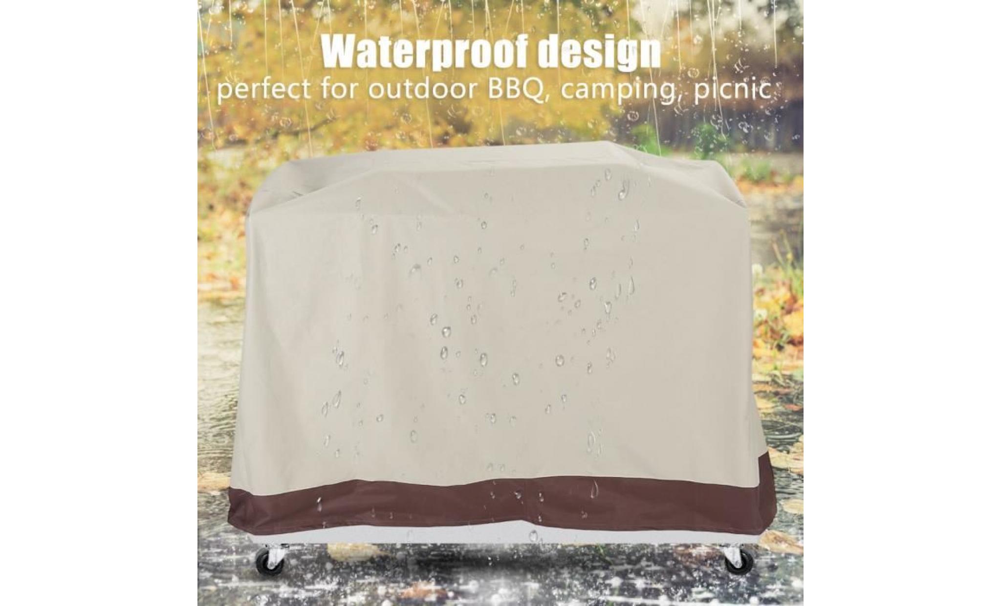 accessoire imperméable extérieur bbq de couverture de gril housse pour barbecue en tissu oxford/robuste/en plein air  gxu pas cher