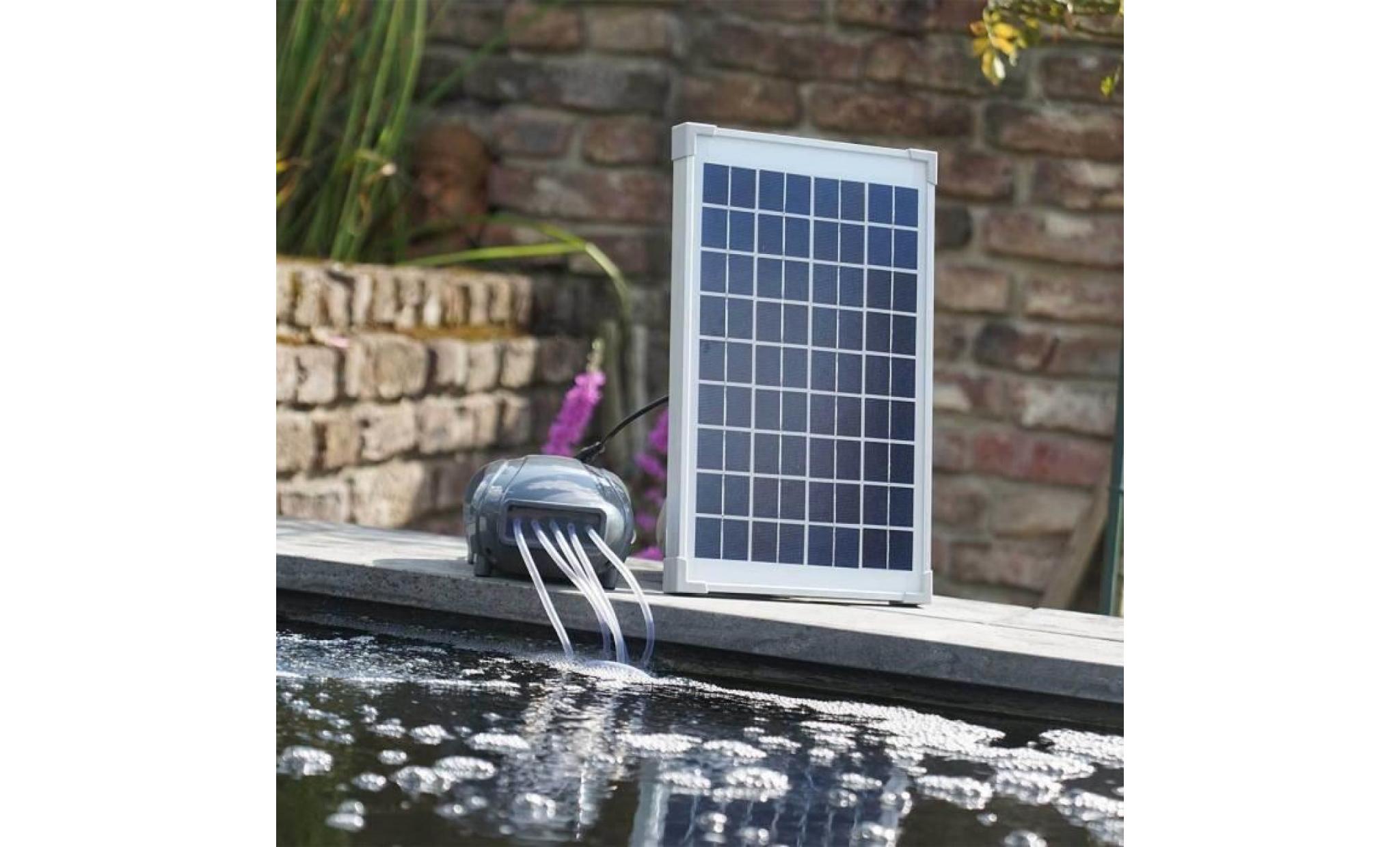 air solar 600   pompe d'aération solaire jusquà 5000 litres blanc pas cher