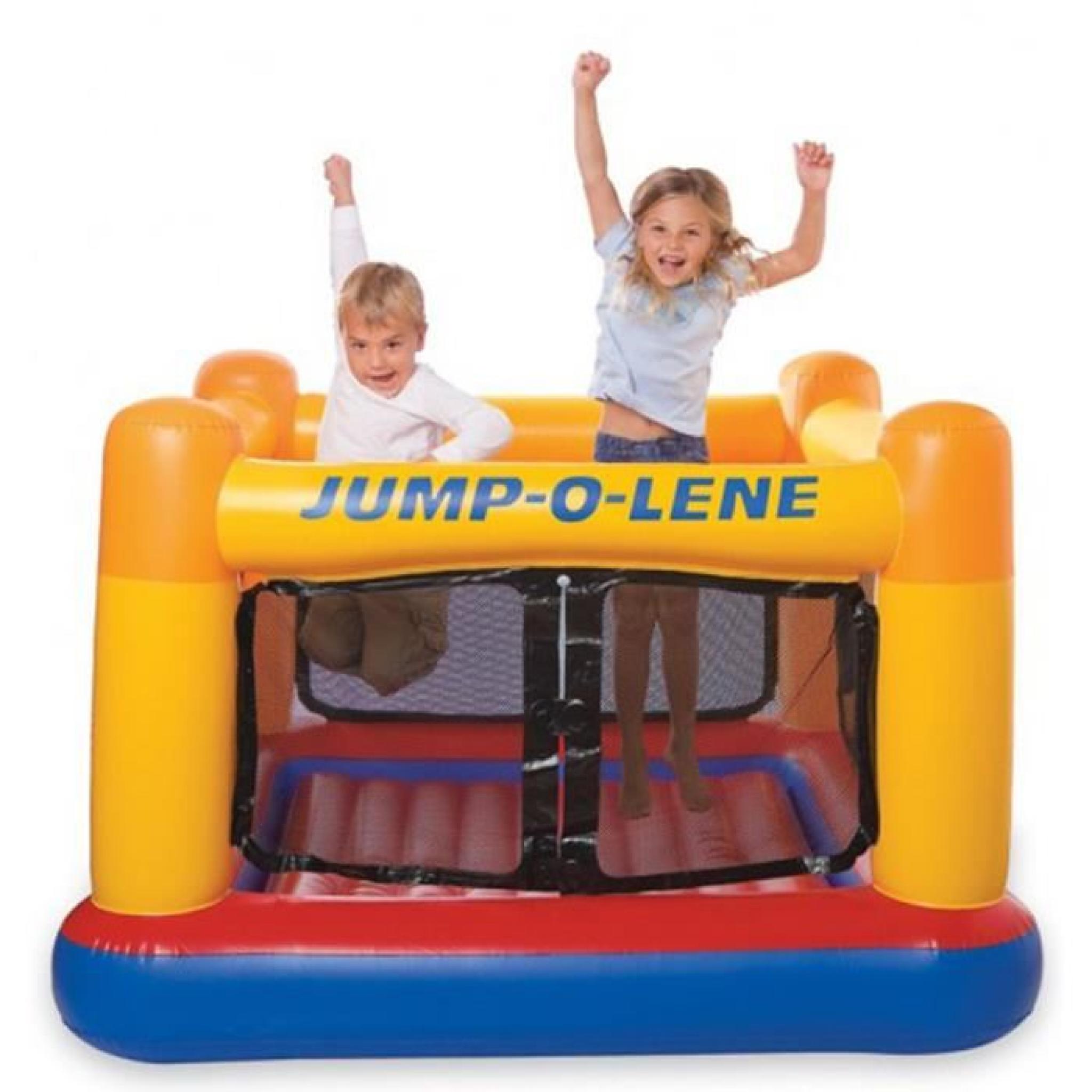 Aire de jeu trampoline gonflable, 1,74 x 1,74 x 1,12 m