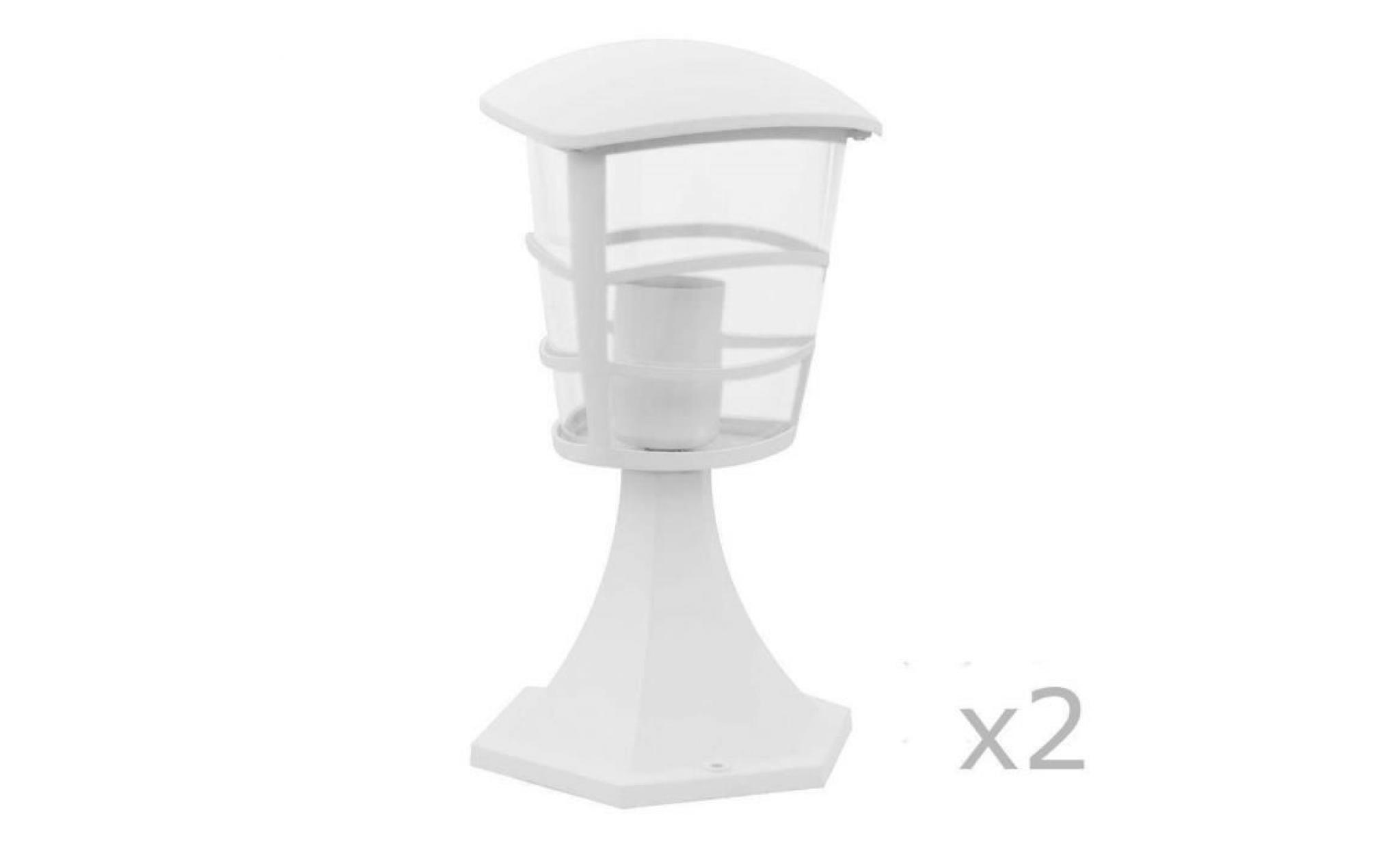 aloria   2 bornes d'extérieur blanc h21cm   luminaire d'extérieur eglo designé par 0,00