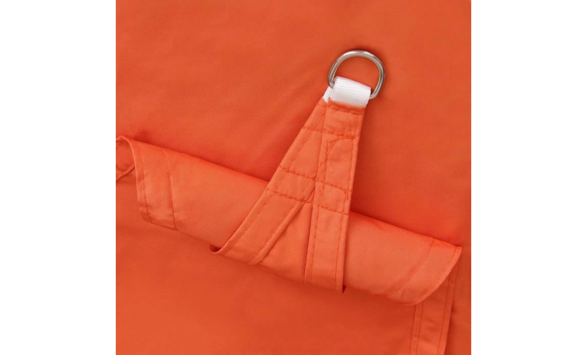amorus 3*3*3m voile d'ombrage triangulaire tissu polyester imperméable réduire la température bords tricotés double face pas cher
