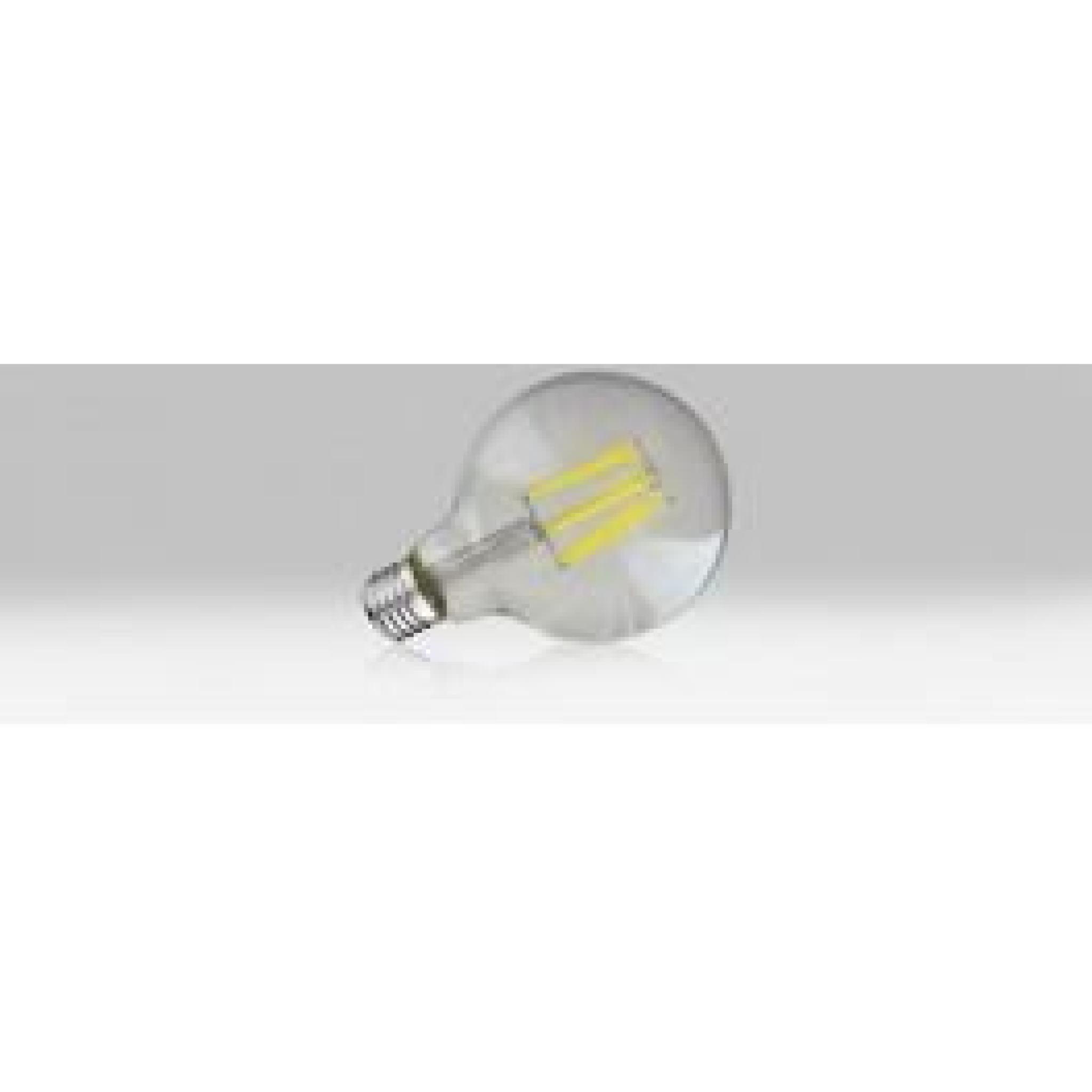 Ampoule LED COB Globe E27 G95 - Transparent - Finition Claire - Filament 8W 4000°K Boite