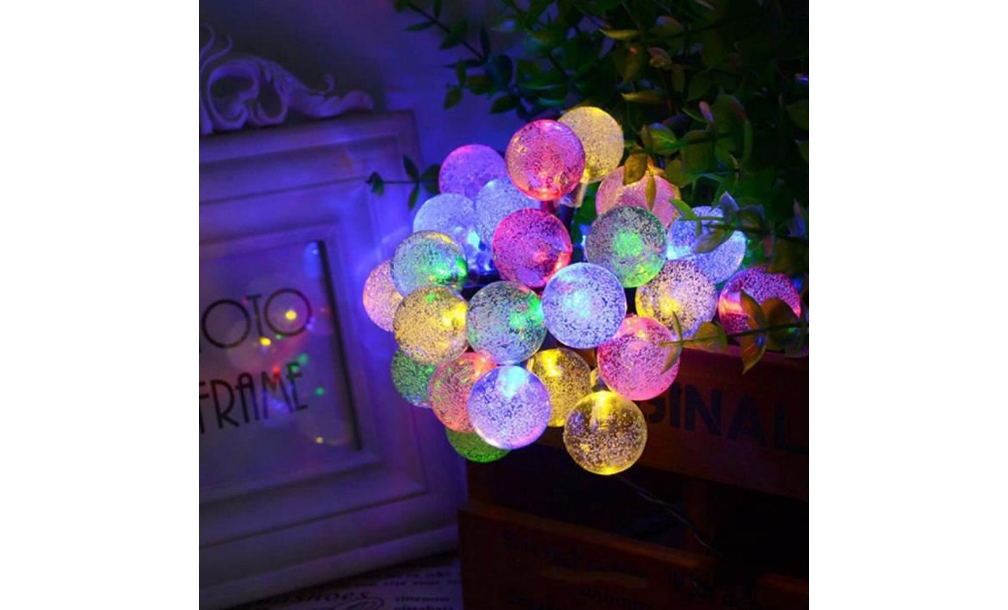 amyamyi@Énergie solaire 30 led light cordes jardin décor de jardin festival en plein air lampe wong47576 pas cher